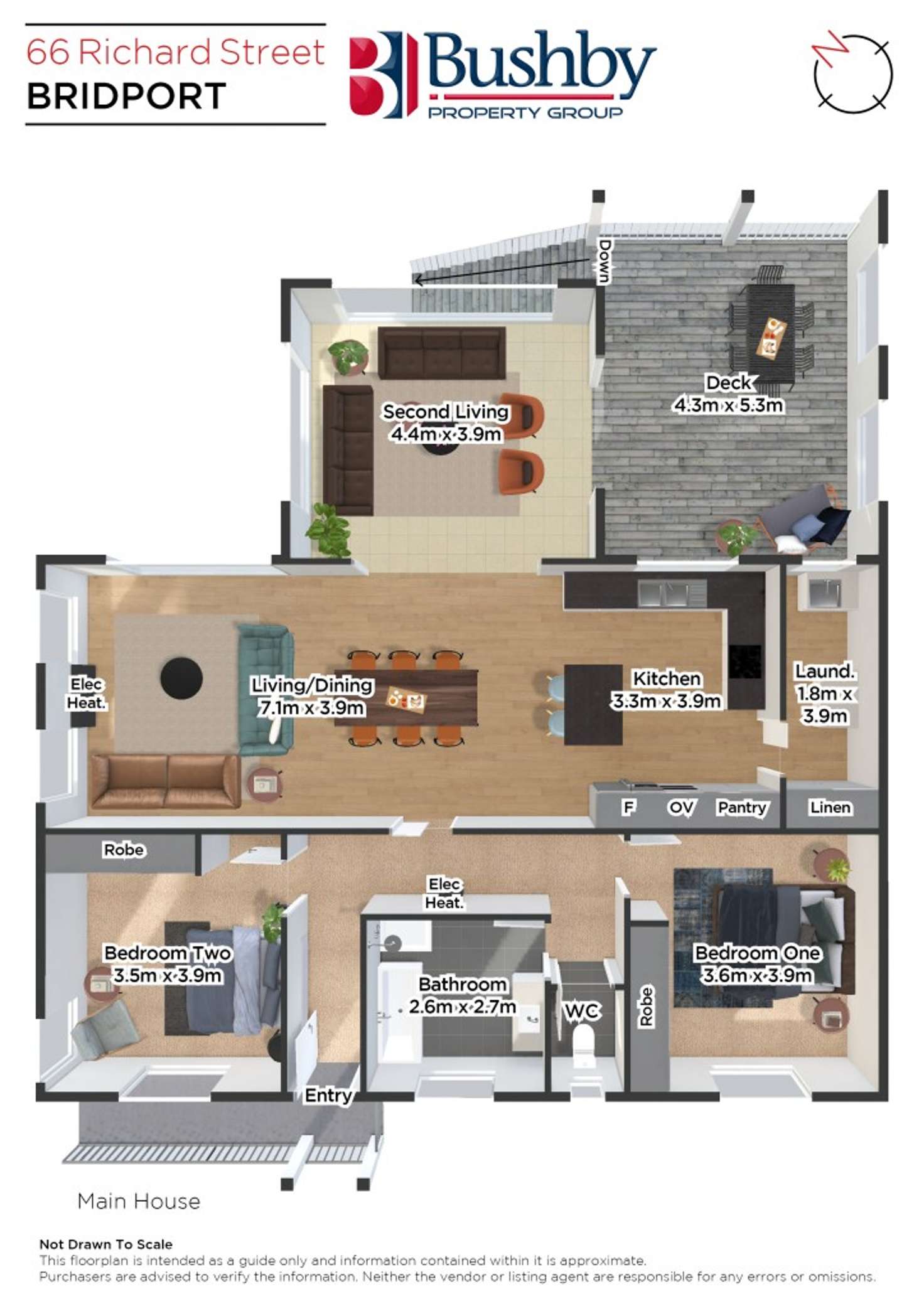 Floorplan of Homely house listing, 66 Richard Street, Bridport TAS 7262