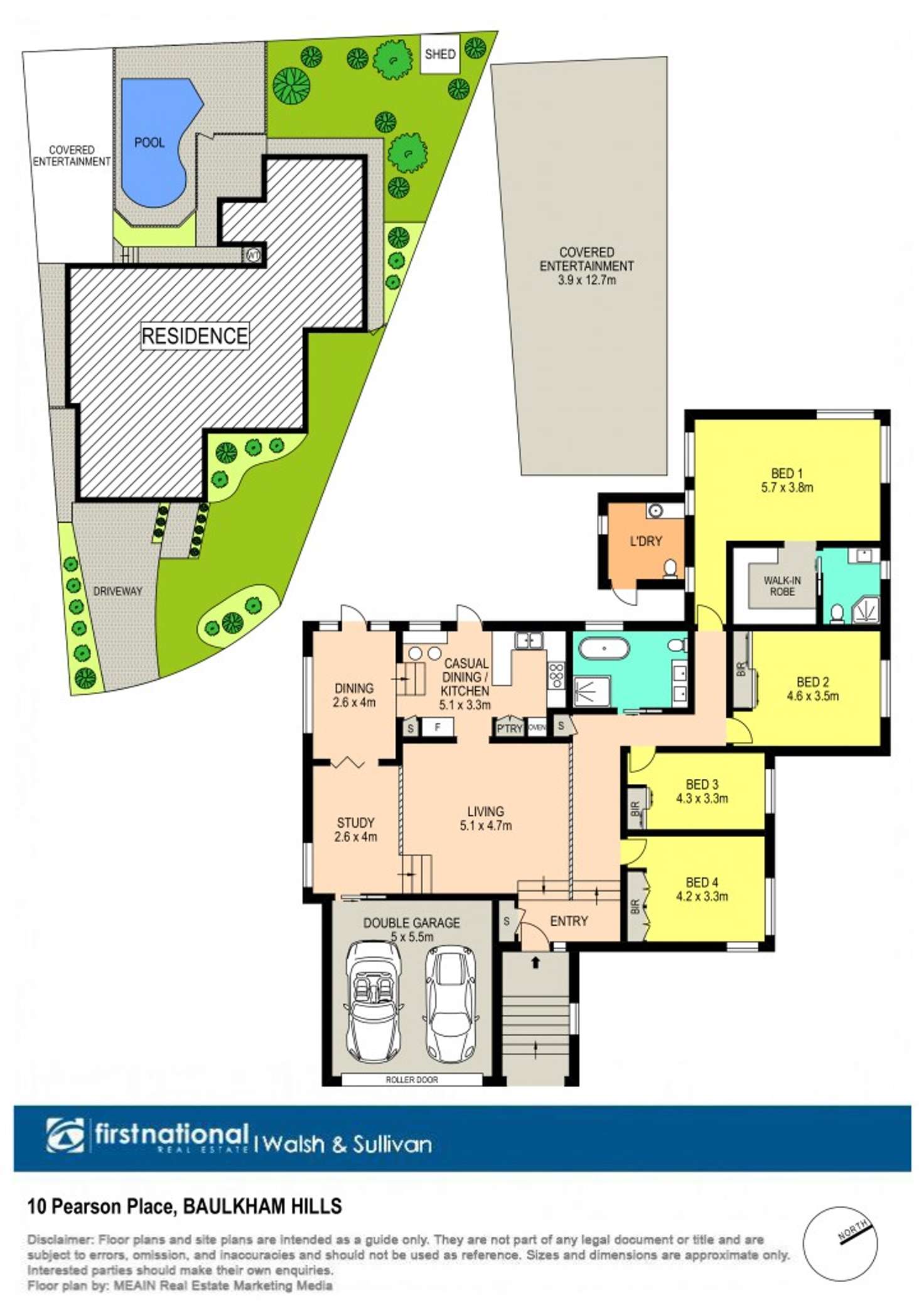 Floorplan of Homely house listing, 10 Pearson Place, Baulkham Hills NSW 2153