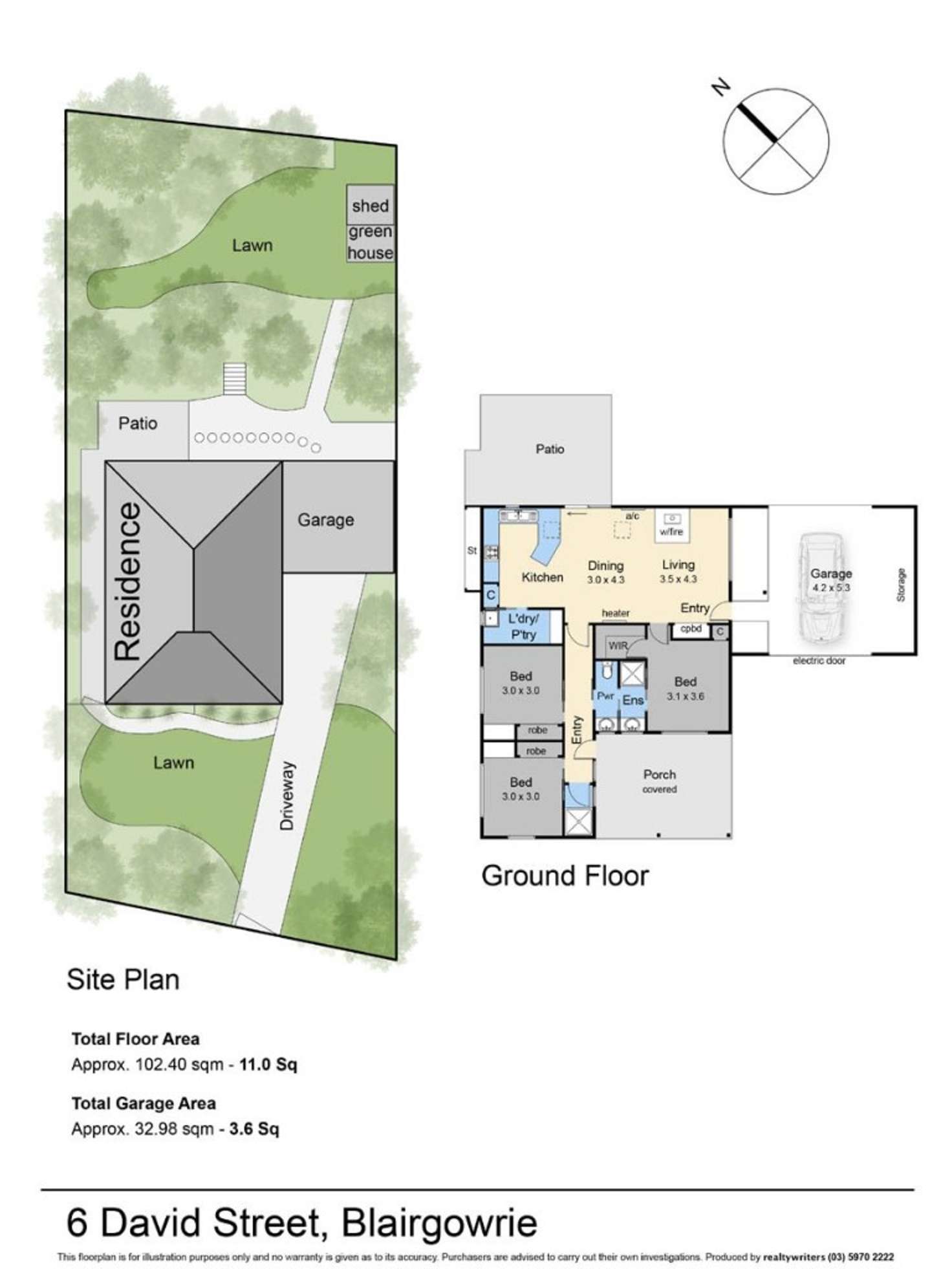Floorplan of Homely house listing, 6 David Street, Blairgowrie VIC 3942