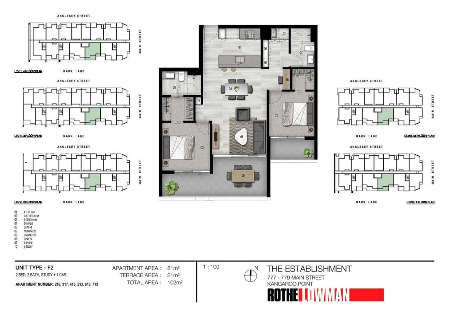 Floorplan of Homely apartment listing, LOT 713, 36 Anglesey Street, Kangaroo Point QLD 4169