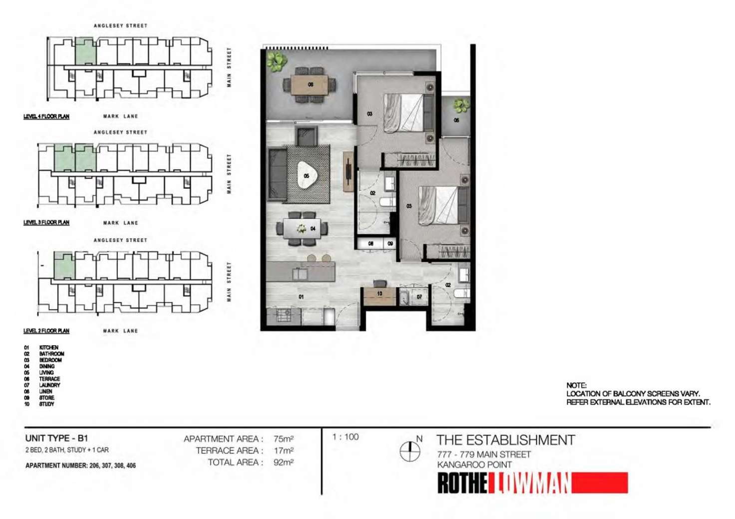 Floorplan of Homely apartment listing, LOT 307, 36 Anglesey Street, Kangaroo Point QLD 4169