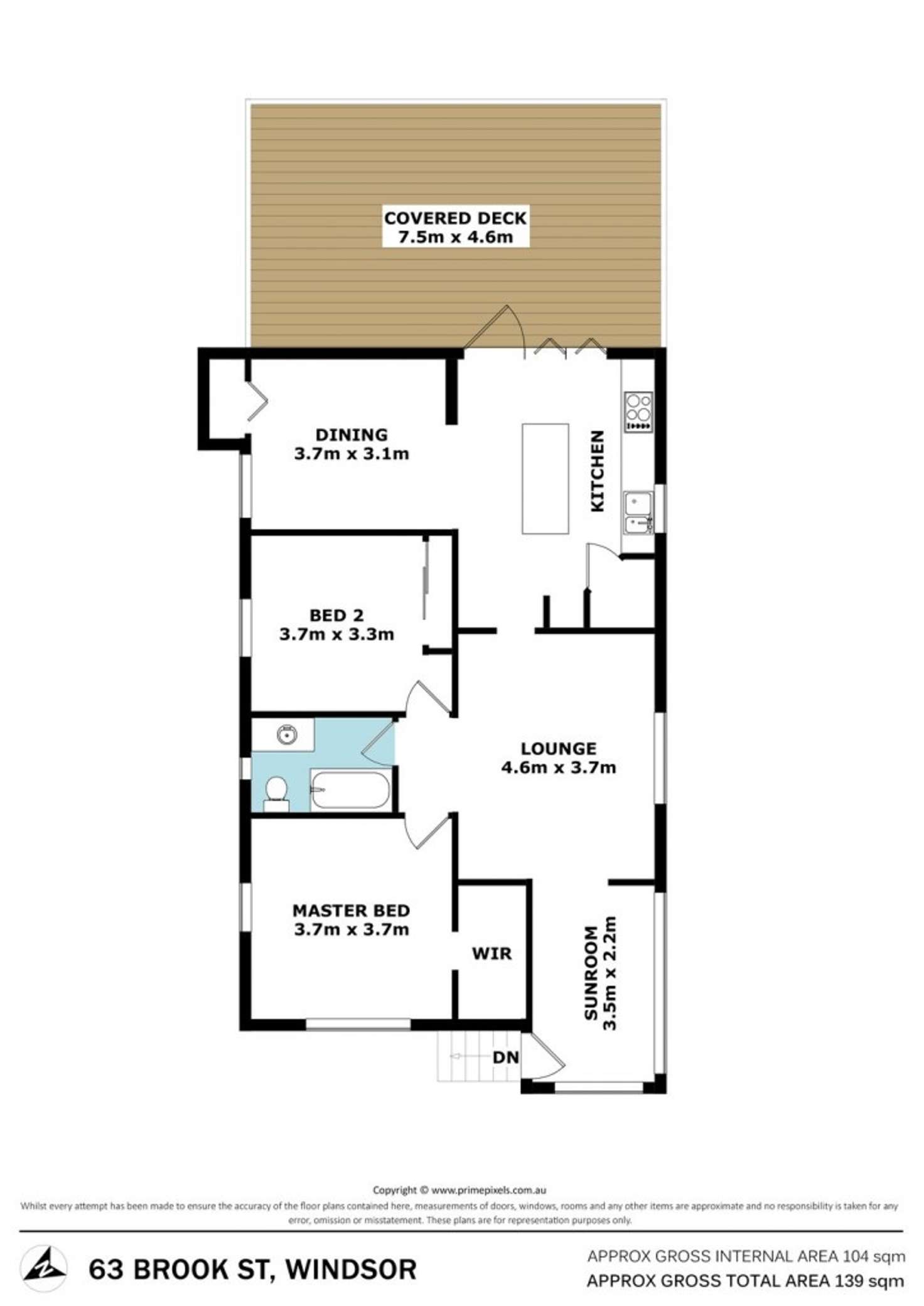 Floorplan of Homely house listing, 63 Brook Street, Windsor QLD 4030