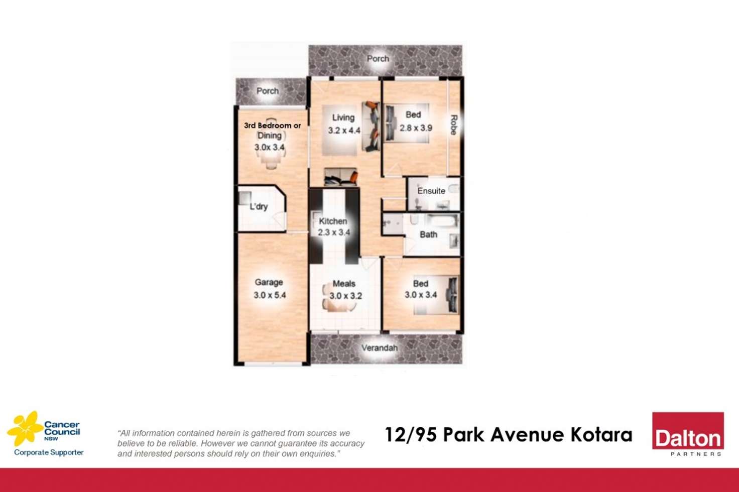Floorplan of Homely unit listing, 12/95 Park Avenue, Kotara NSW 2289