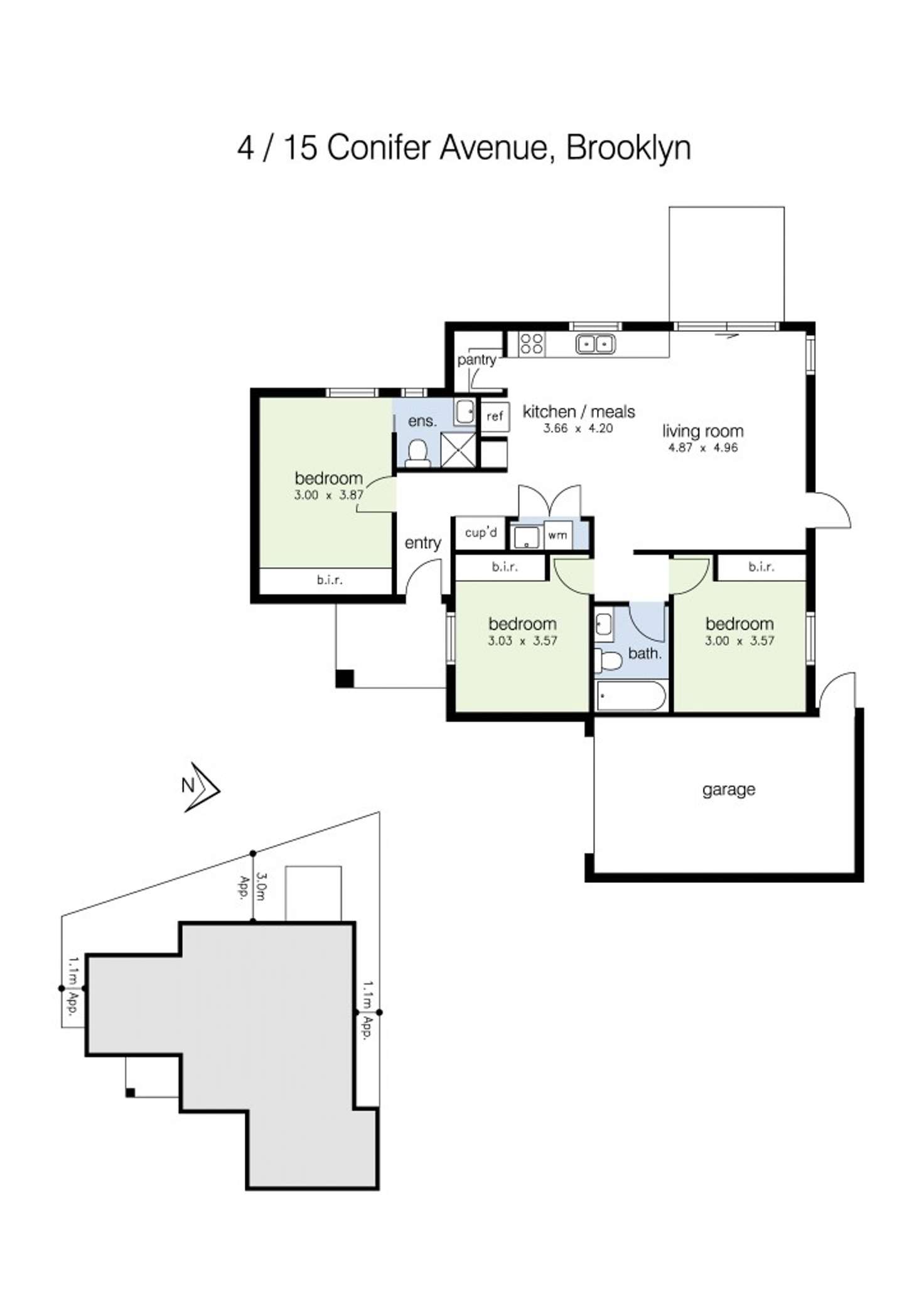 Floorplan of Homely townhouse listing, 4/15 Conifer Avenue, Brooklyn VIC 3012