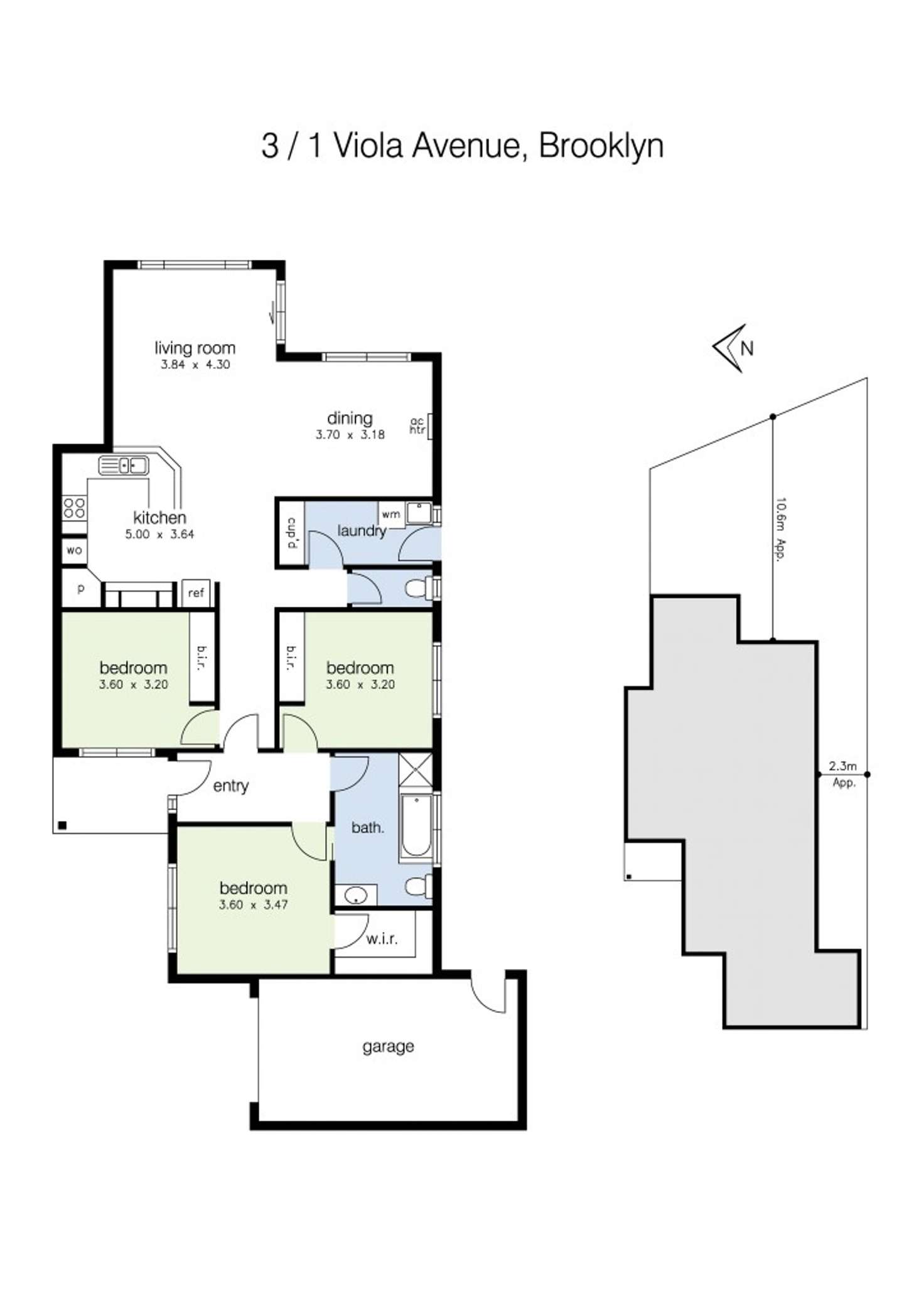 Floorplan of Homely unit listing, 3/1 Viola Avenue, Brooklyn VIC 3012