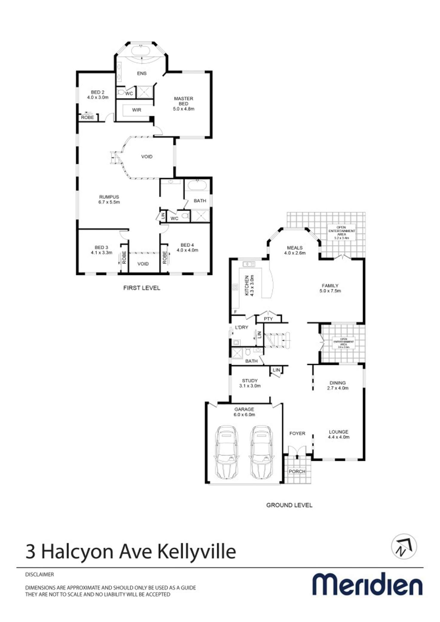 Floorplan of Homely house listing, 3 Halcyon Ave, Kellyville NSW 2155