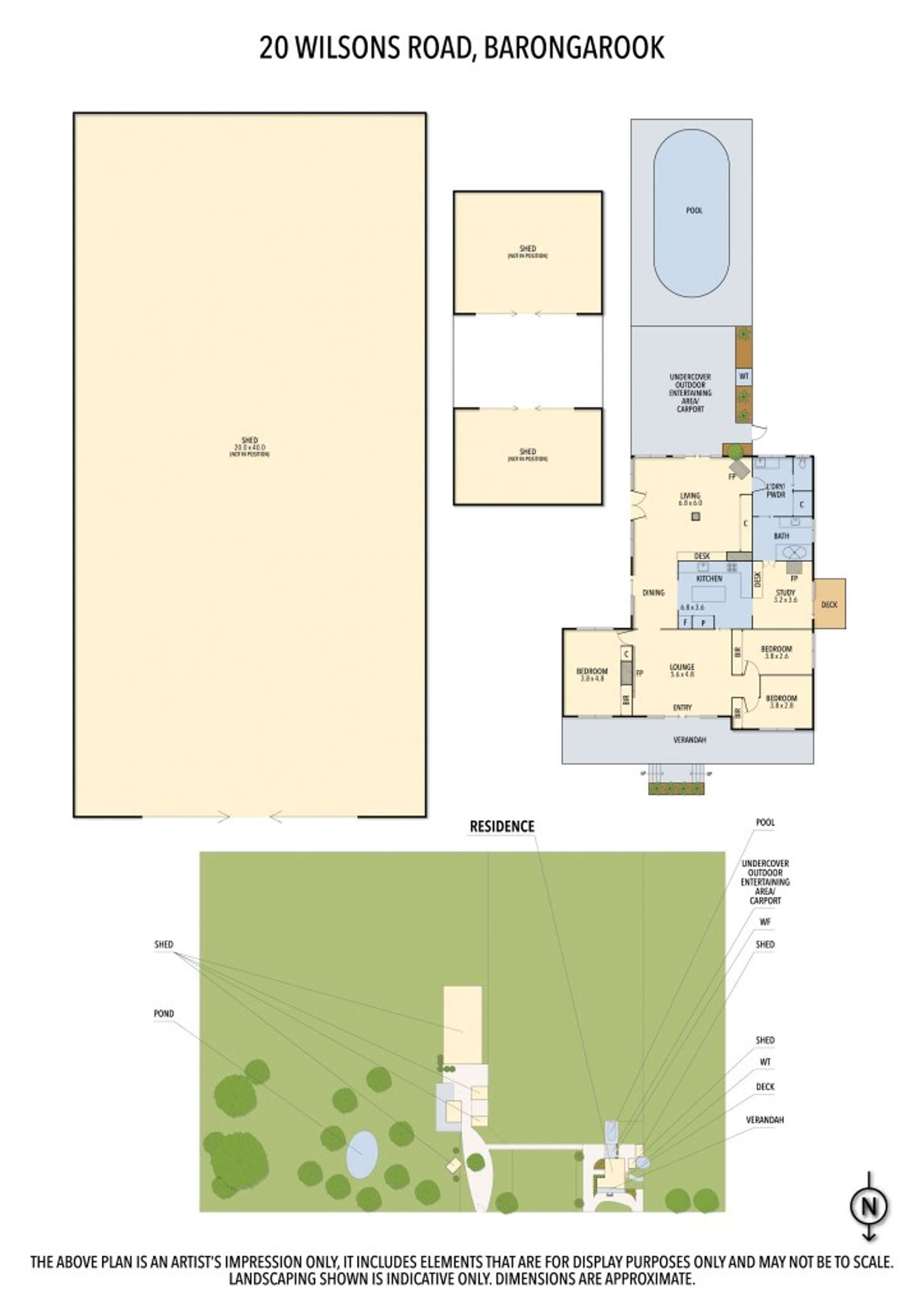 Floorplan of Homely lifestyle listing, 20 Wilsons Road, Barongarook VIC 3249
