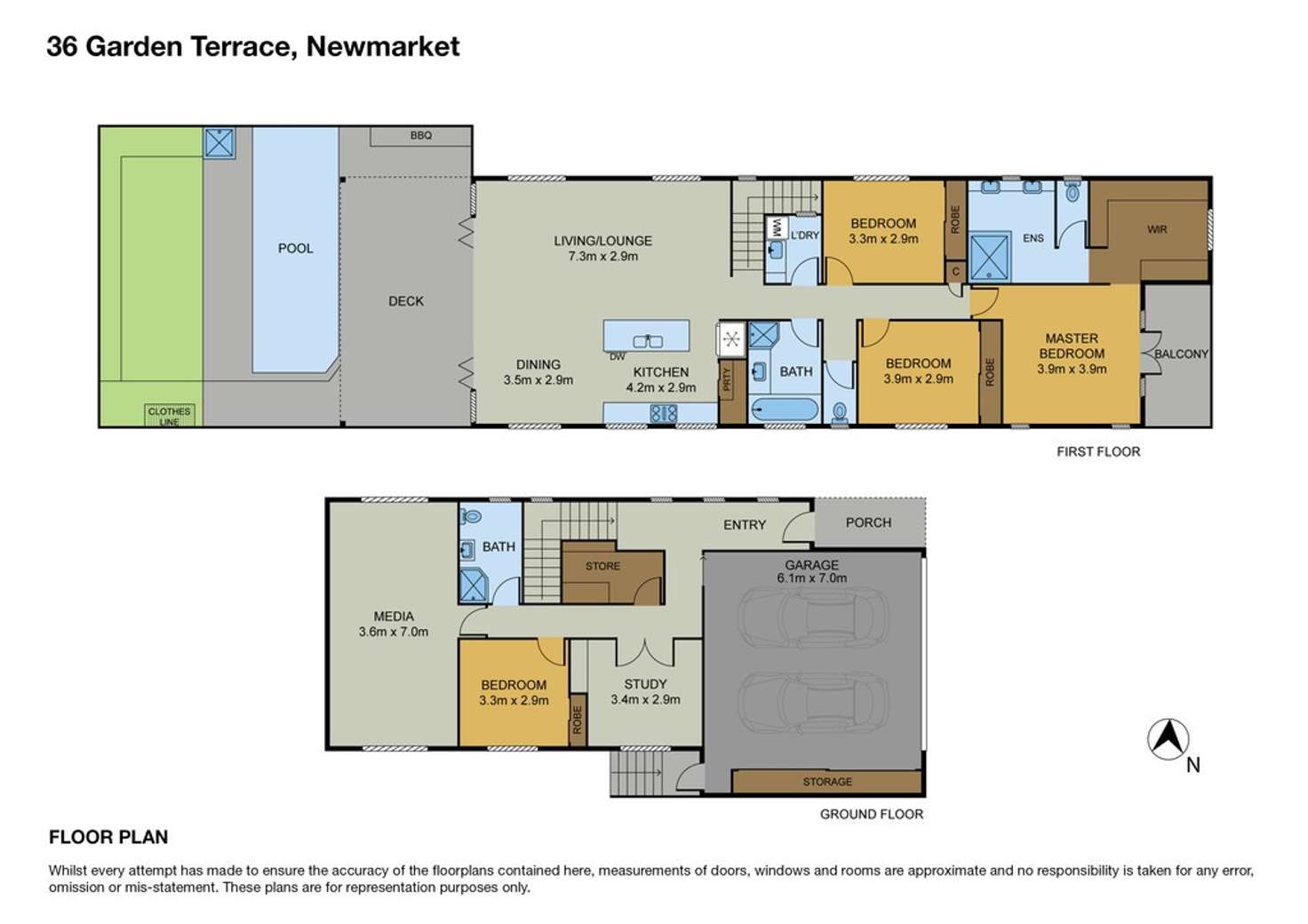 Floorplan of Homely house listing, 36 Garden Terrace, Newmarket QLD 4051