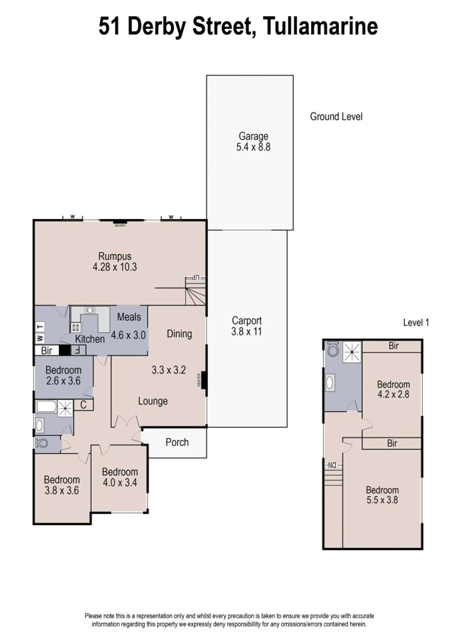 Floorplan of Homely house listing, 51 Derby Street, Tullamarine VIC 3043