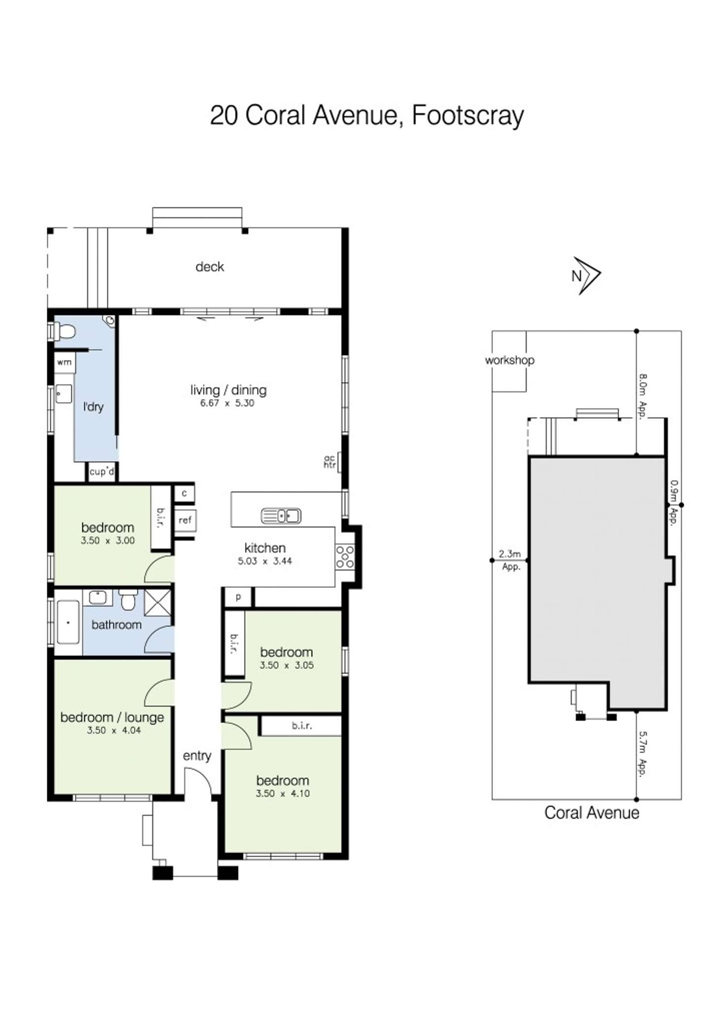 Floorplan of Homely house listing, 20 Coral Avenue, Footscray VIC 3011