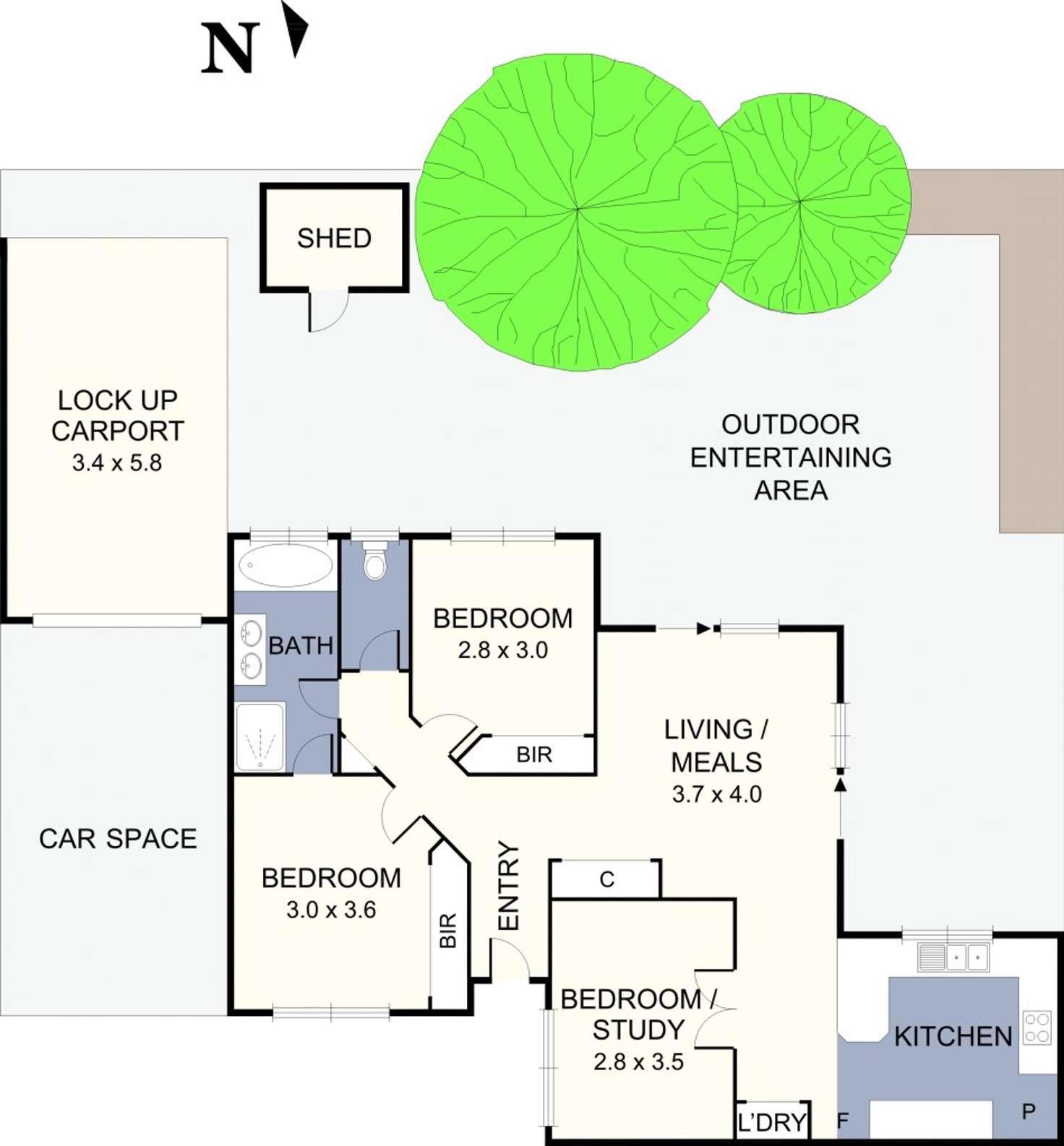 Floorplan of Homely unit listing, 2/127 Moriah Street, Clayton VIC 3168