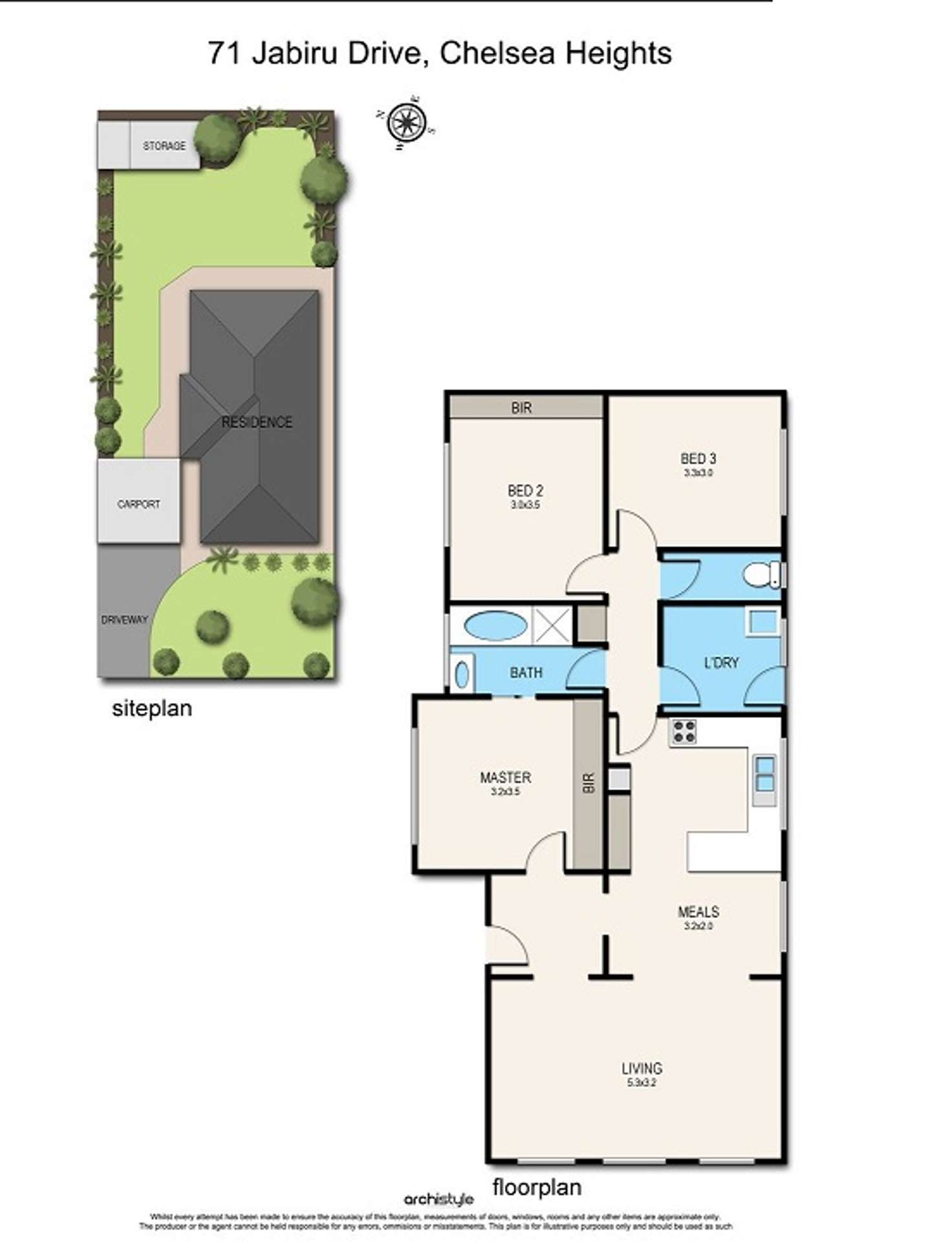 Floorplan of Homely house listing, 71 Jabiru Drive, Chelsea Heights VIC 3196