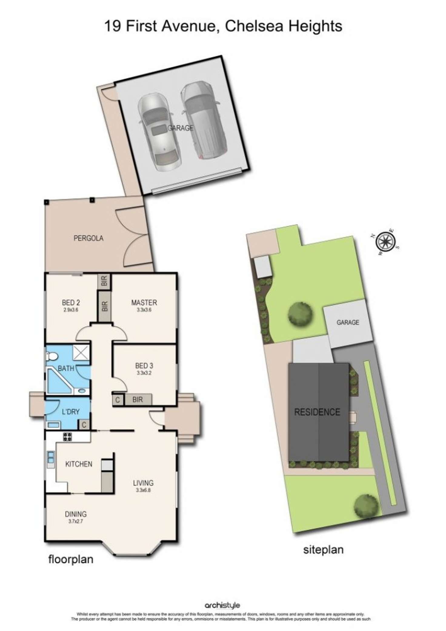 Floorplan of Homely house listing, 19 First Avenue, Chelsea Heights VIC 3196
