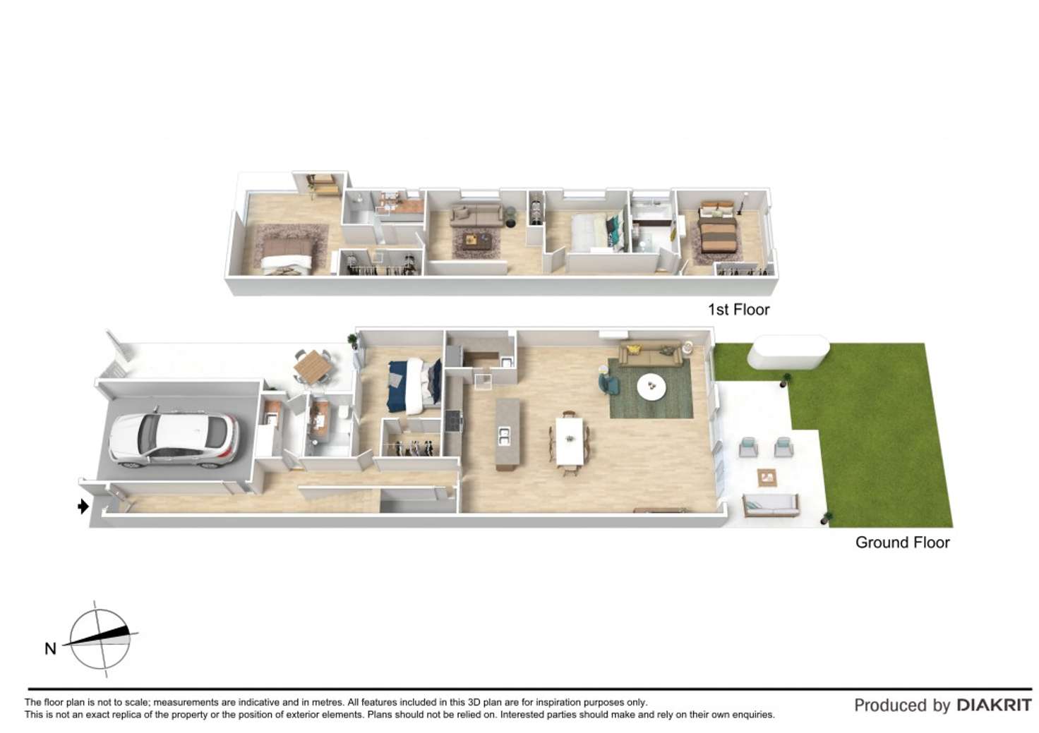 Floorplan of Homely townhouse listing, 208b Thomas Street, Hampton VIC 3188