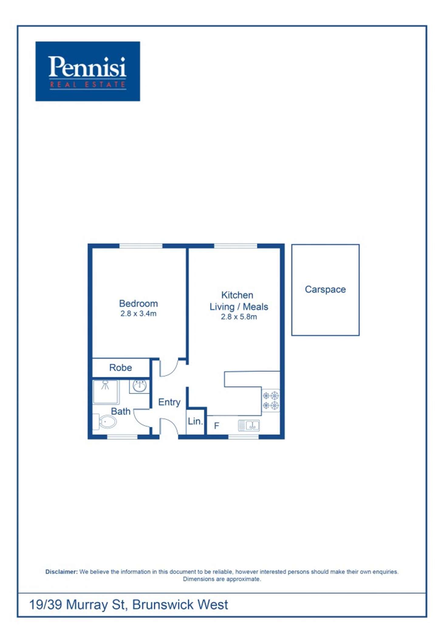 Floorplan of Homely apartment listing, 19/39 Murray Street, Brunswick West VIC 3055