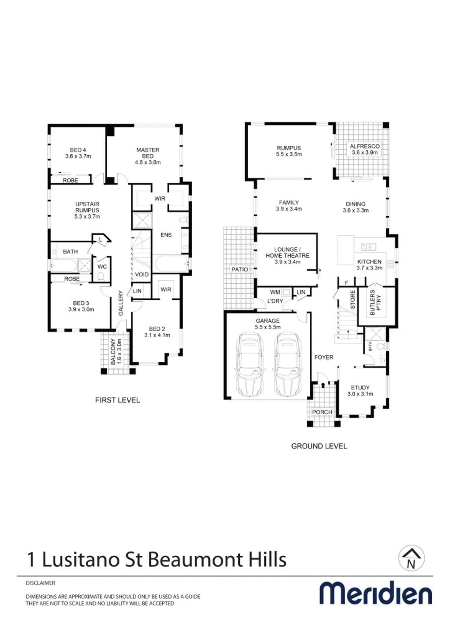 Floorplan of Homely house listing, 1 Lusitano Street, Beaumont Hills NSW 2155