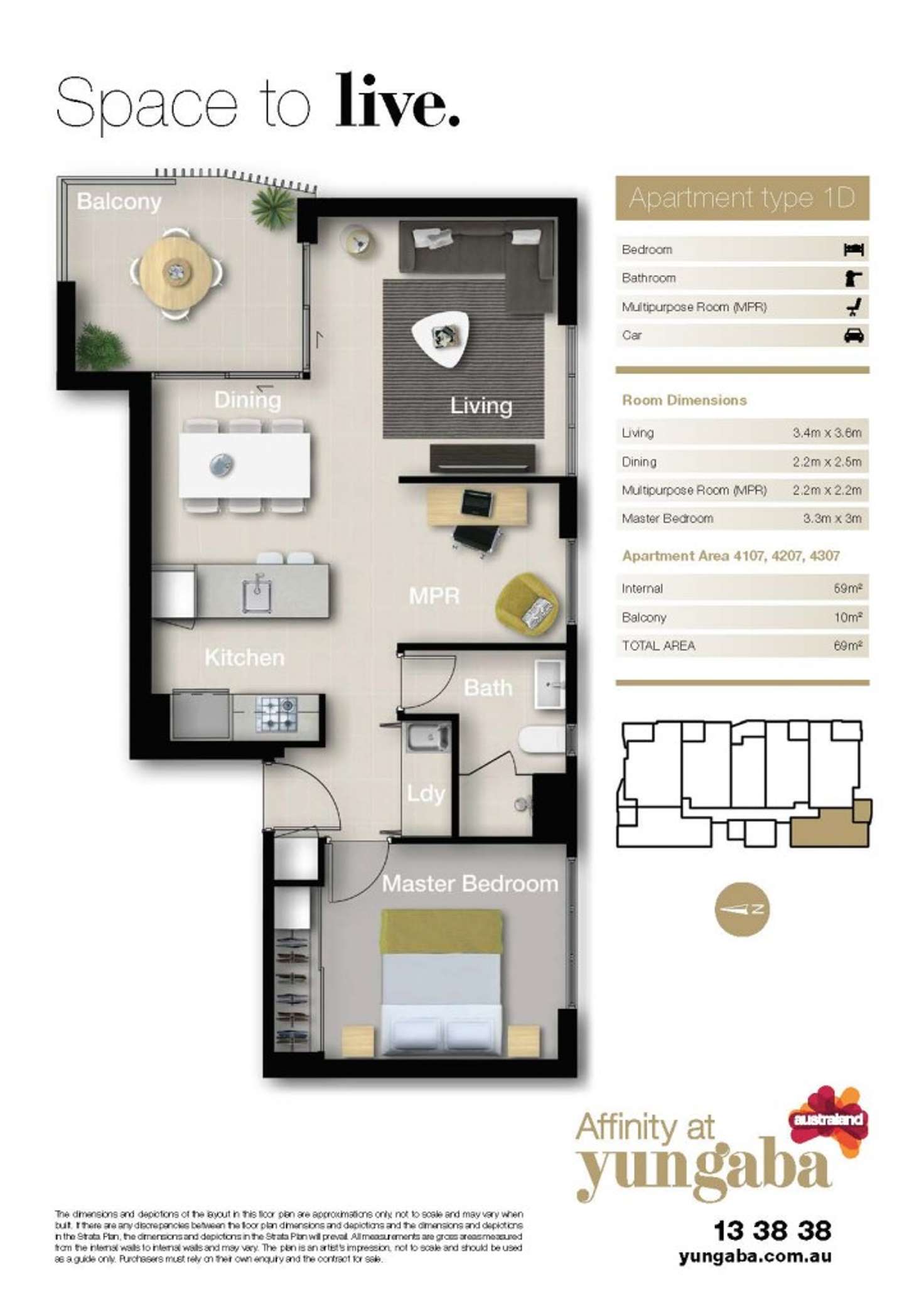 Floorplan of Homely apartment listing, 4107/15 Anderson Street, Kangaroo Point QLD 4169