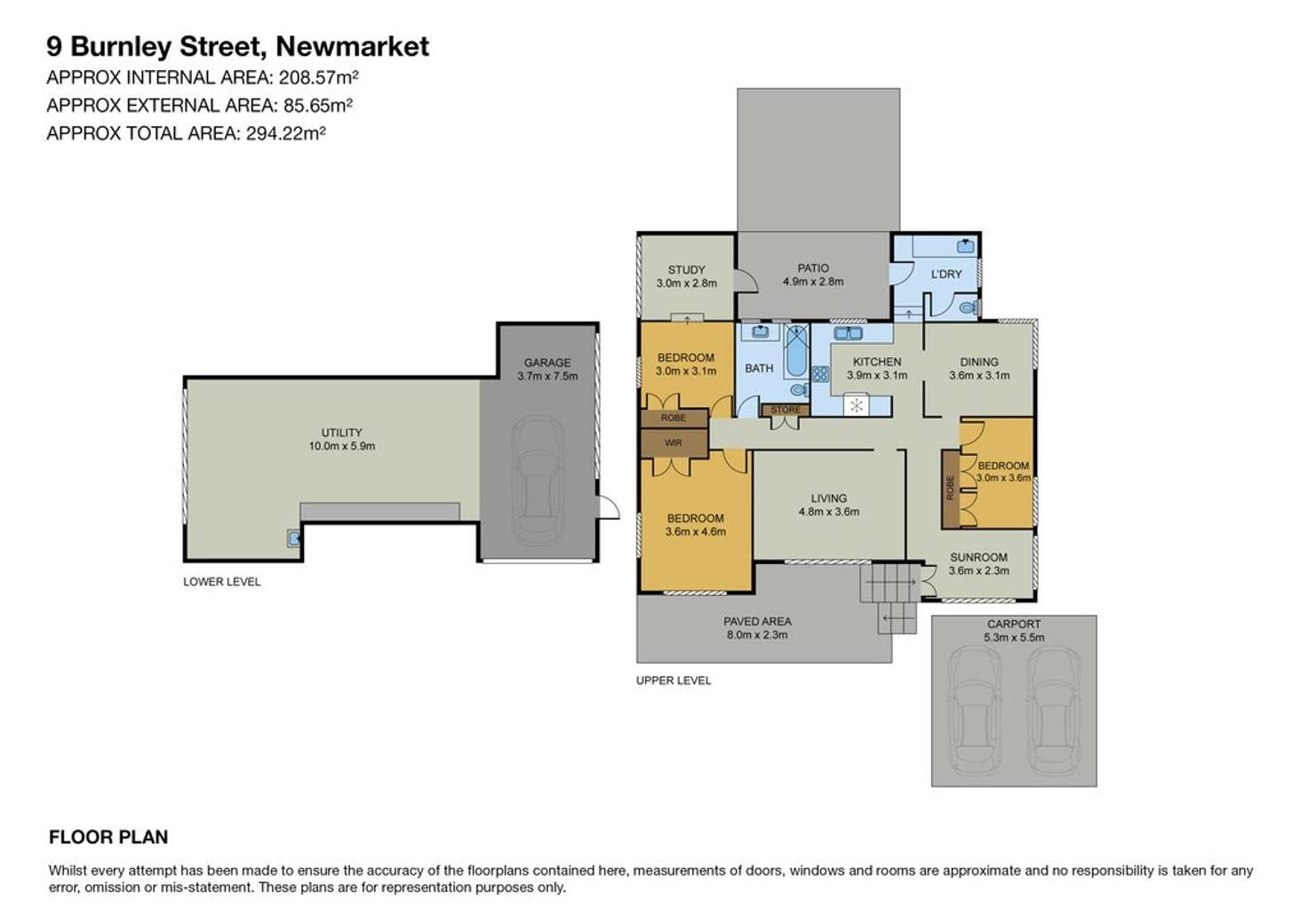 Floorplan of Homely house listing, 9 Burnley Street, Newmarket QLD 4051