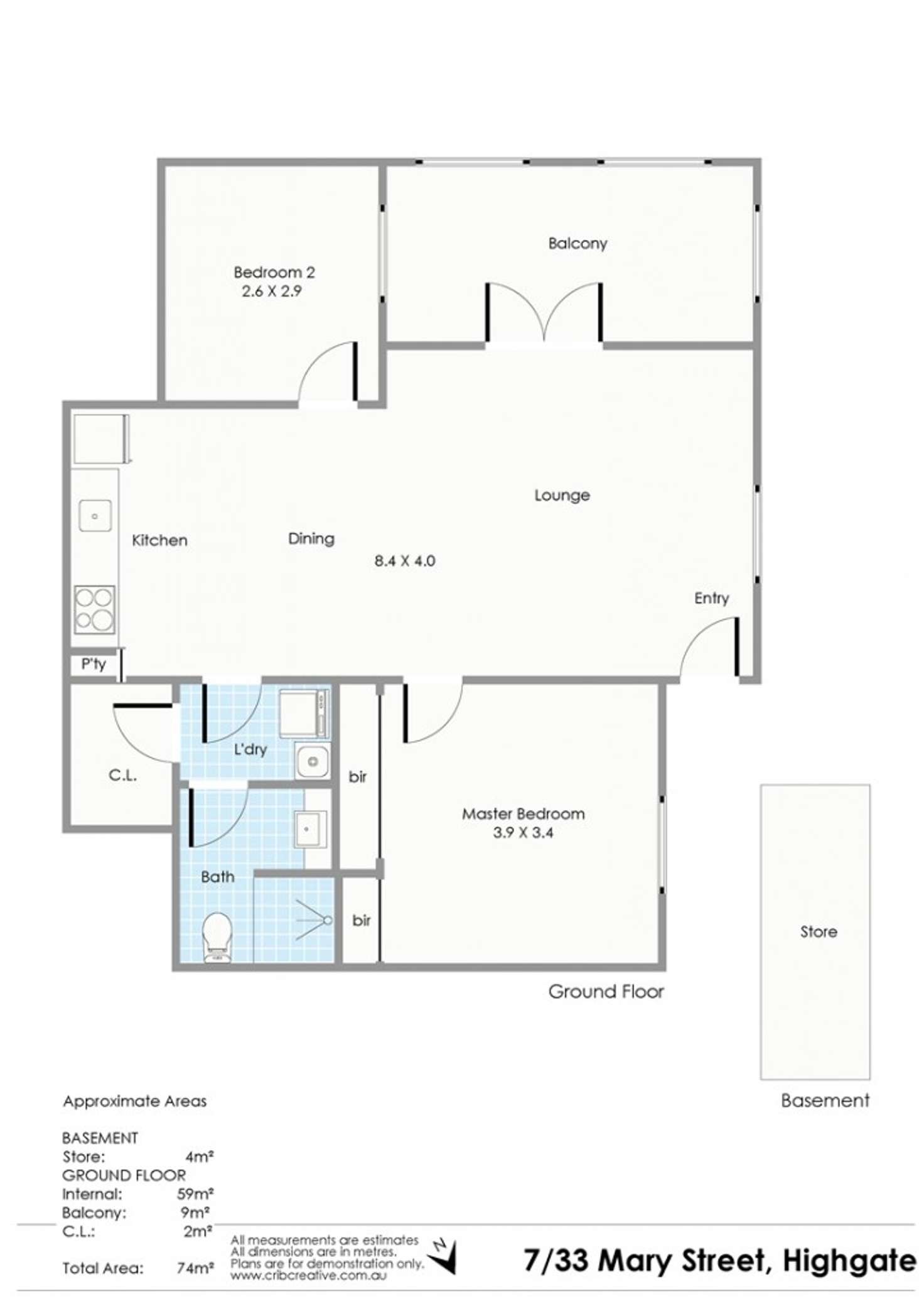 Floorplan of Homely apartment listing, 7/33 Mary Street, Highgate WA 6003