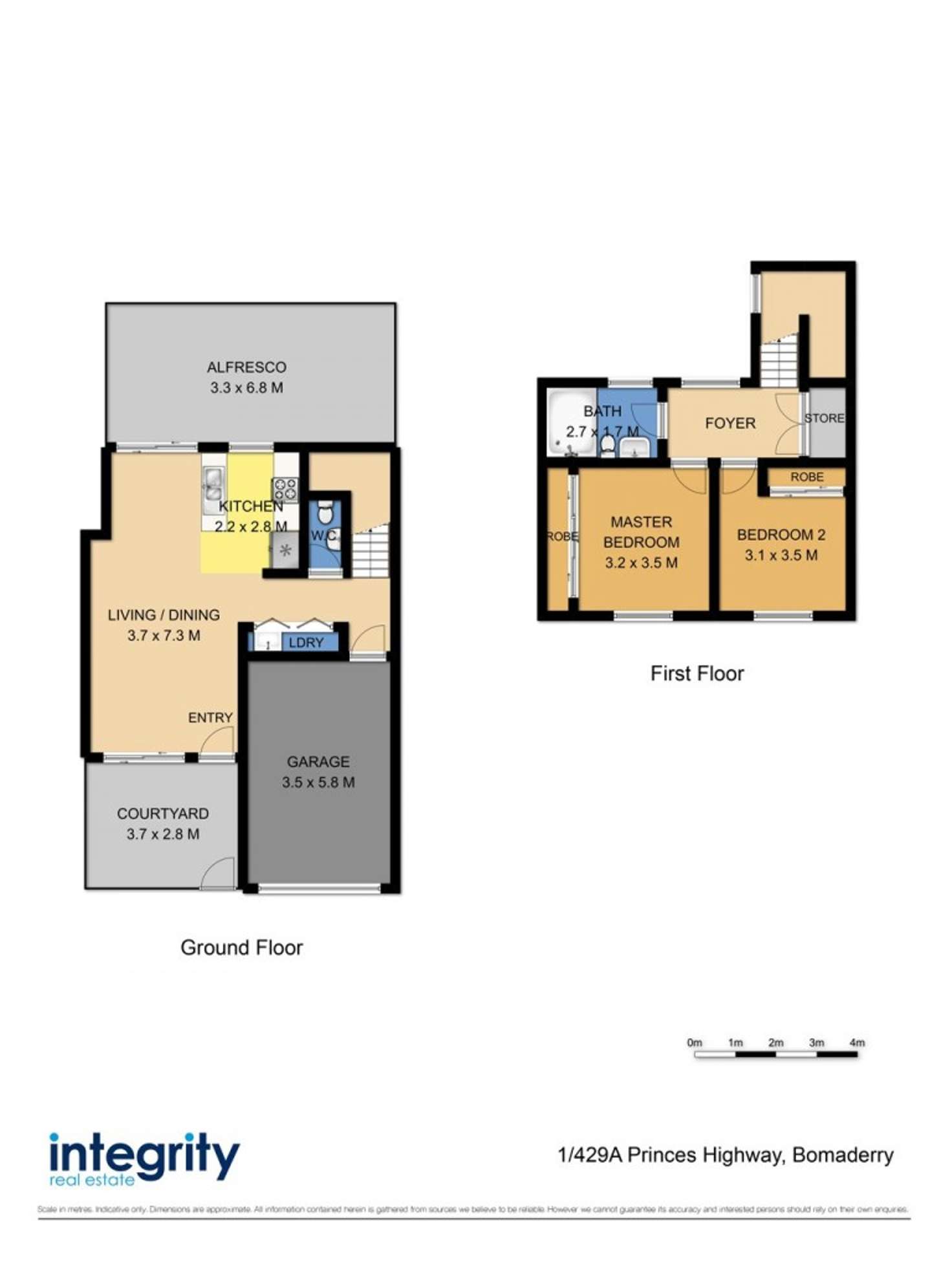 Floorplan of Homely townhouse listing, 1/429A Princes Highway, Bomaderry NSW 2541