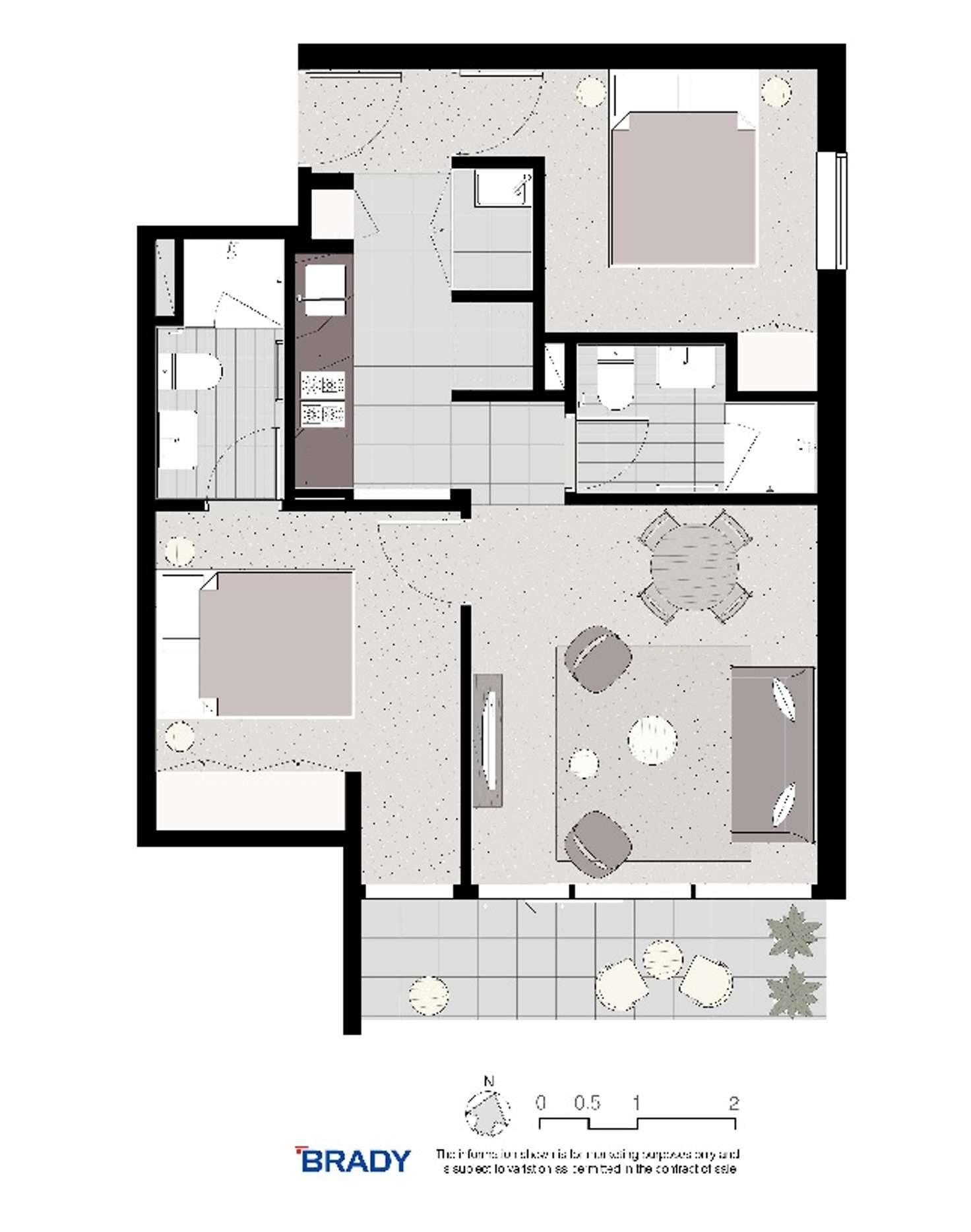 Floorplan of Homely apartment listing, 3610/500 Elizabeth Street, Melbourne VIC 3000