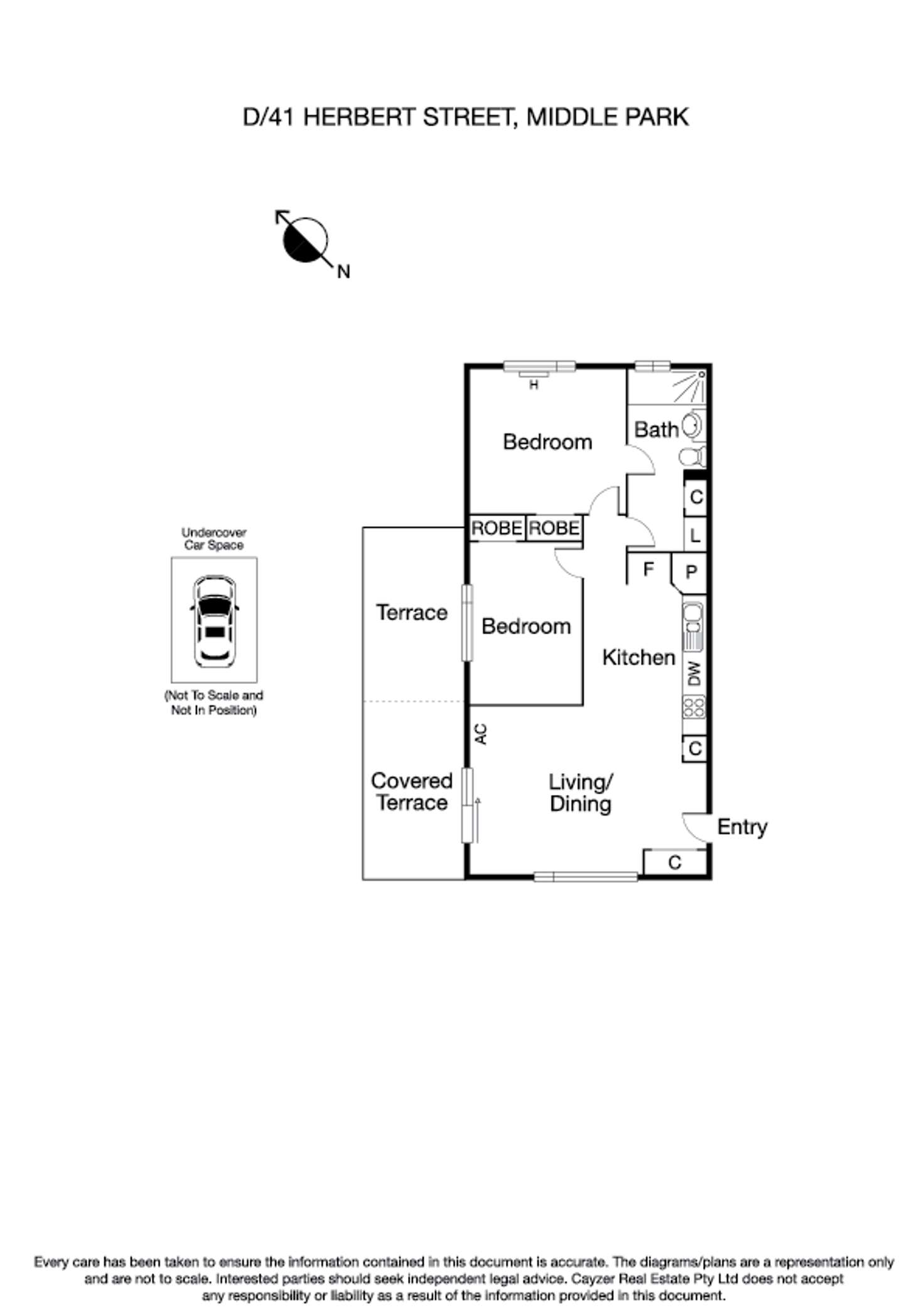 Floorplan of Homely apartment listing, D/41 Herbert Street, Middle Park VIC 3206