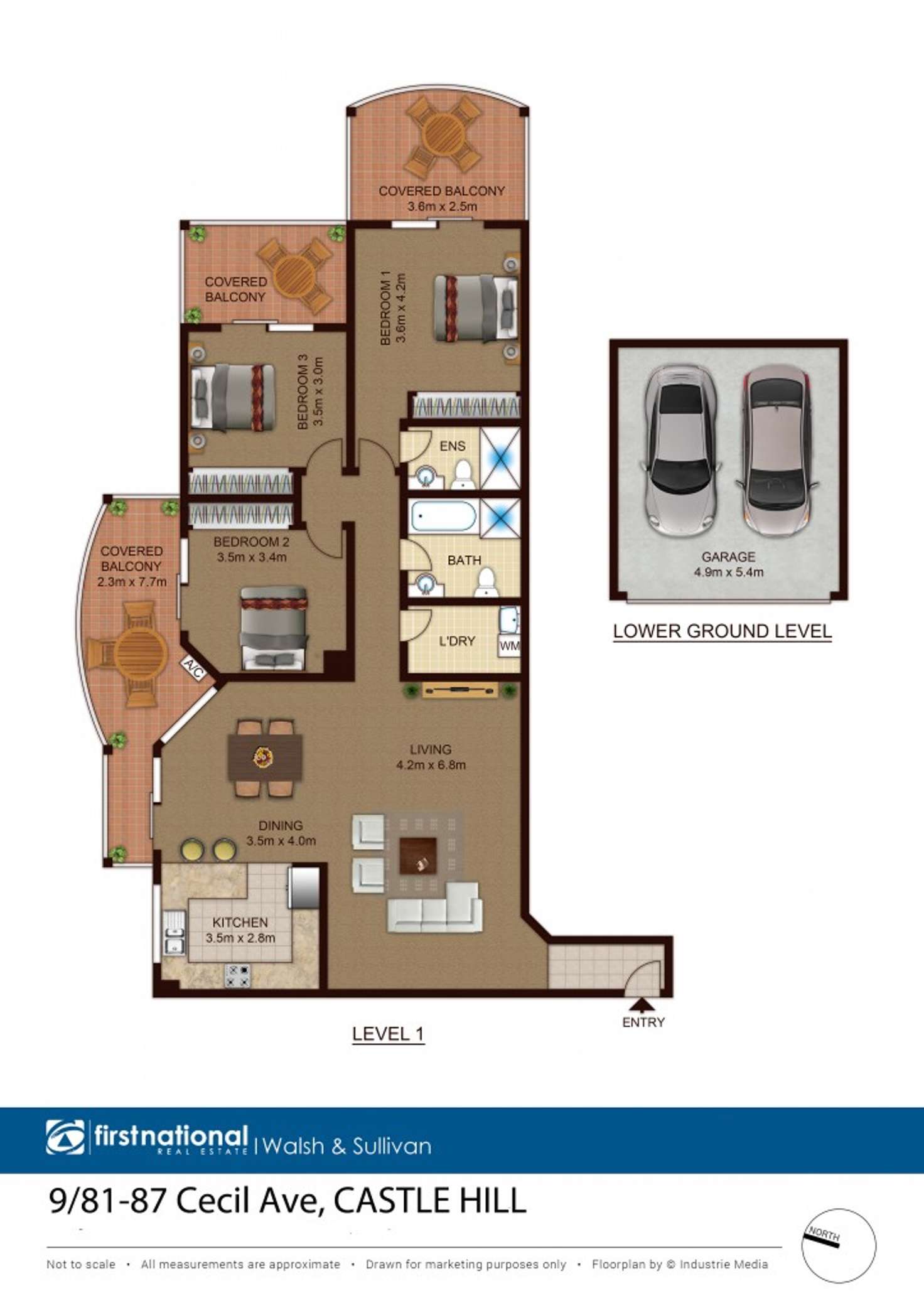 Floorplan of Homely apartment listing, 9/81-87 Cecil Ave, Castle Hill NSW 2154