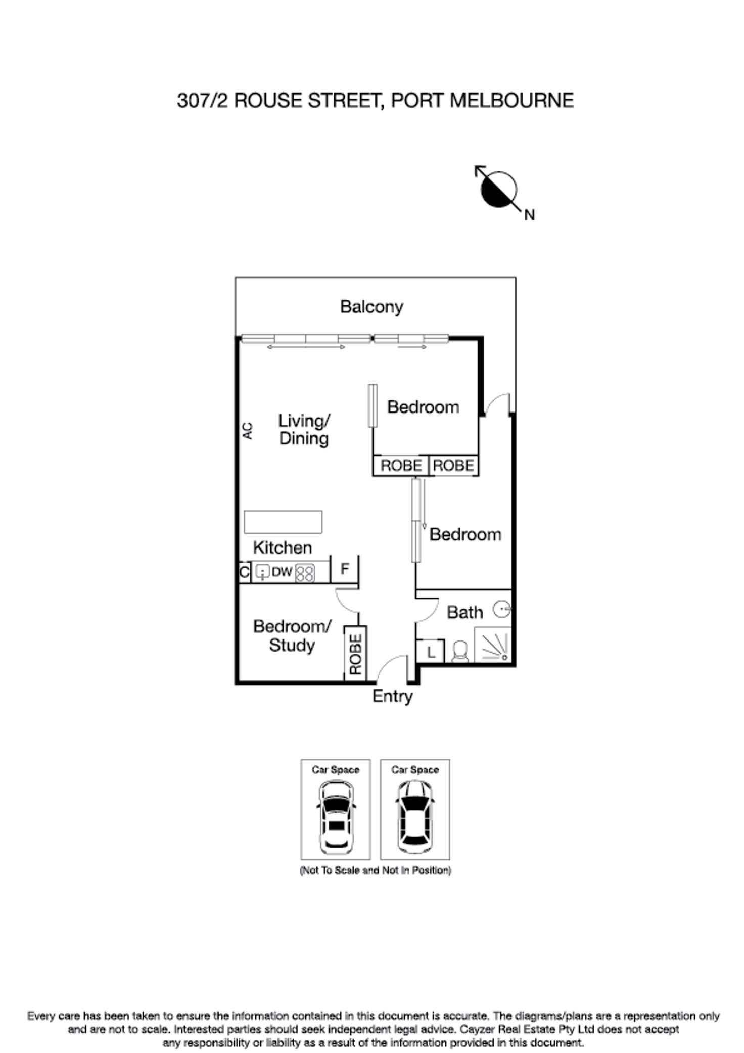 Floorplan of Homely apartment listing, 307/2 Rouse Street, Port Melbourne VIC 3207
