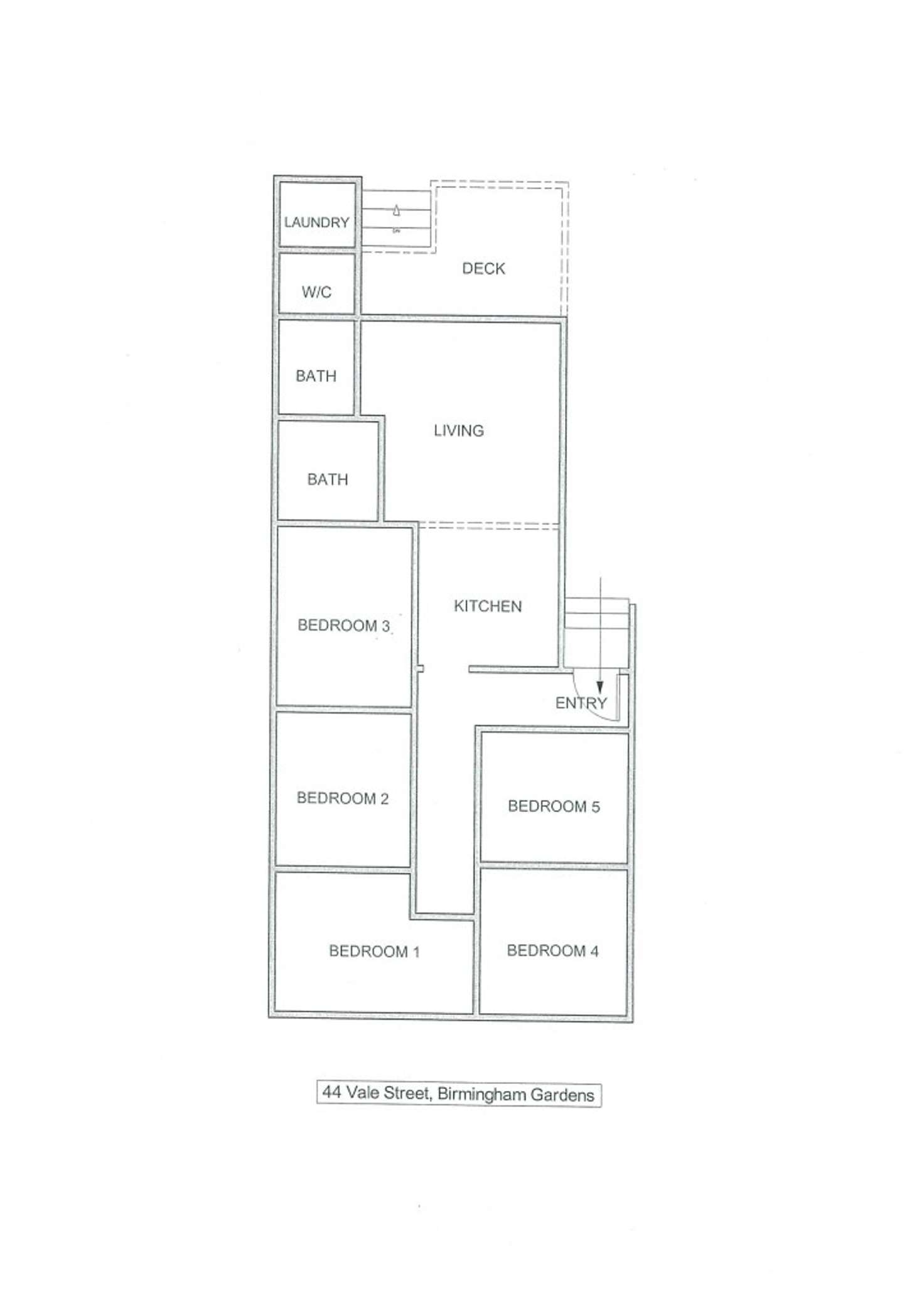 Floorplan of Homely house listing, 44 Vale Street, Birmingham Gardens NSW 2287