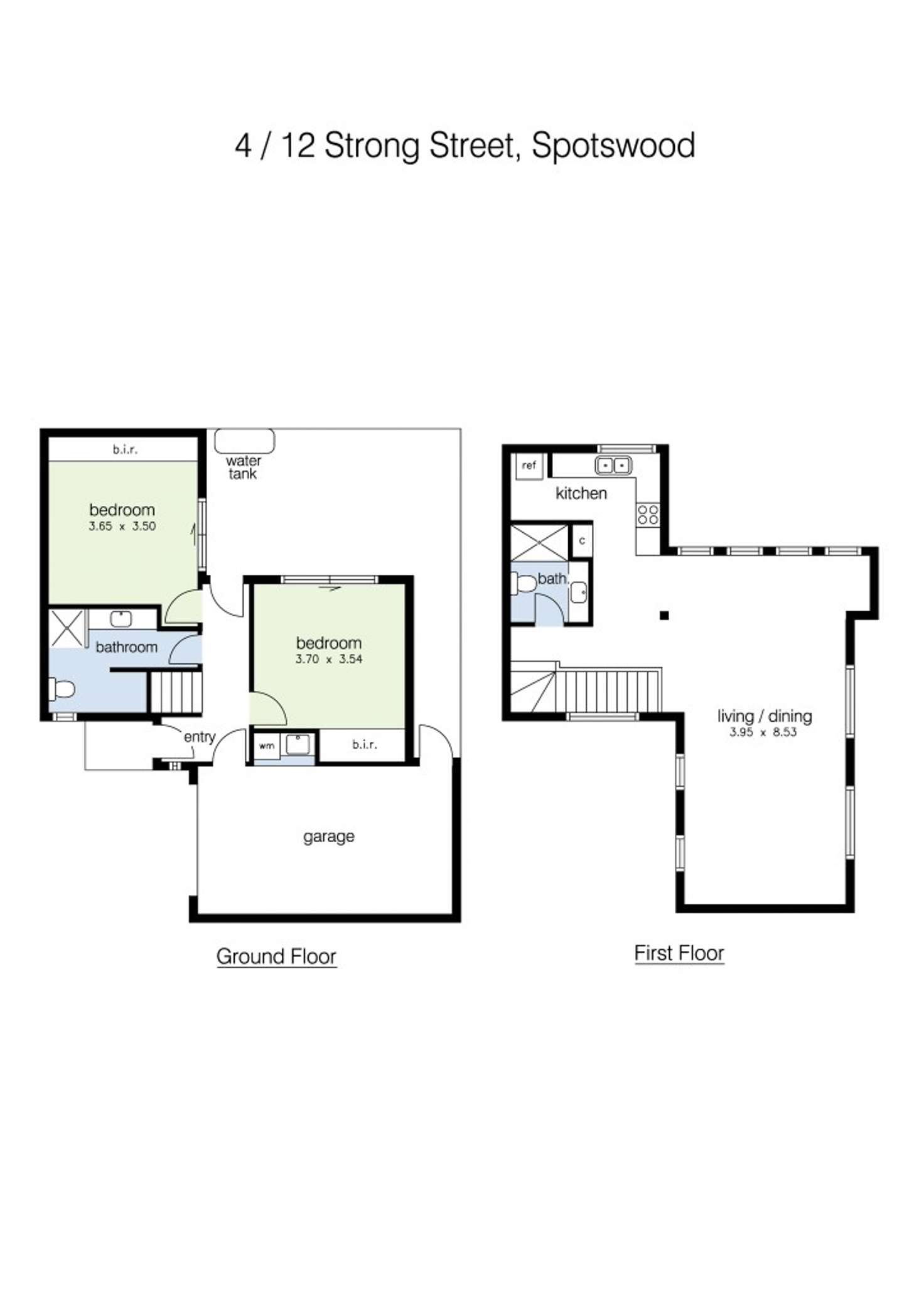 Floorplan of Homely house listing, 4/12 Strong Street, Spotswood VIC 3015
