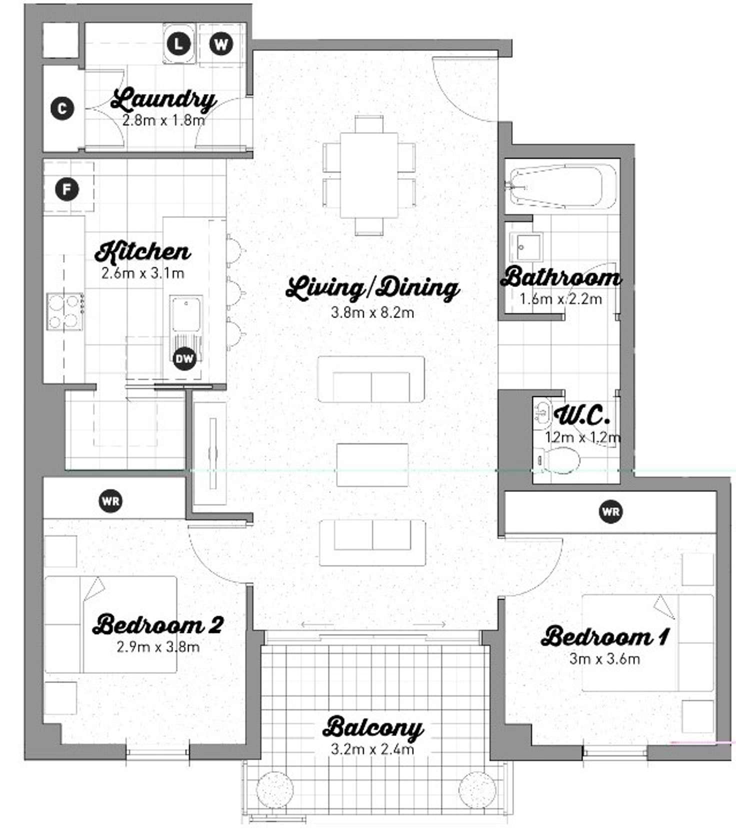 Floorplan of Homely apartment listing, 517/52 Sturt Street, Adelaide SA 5000