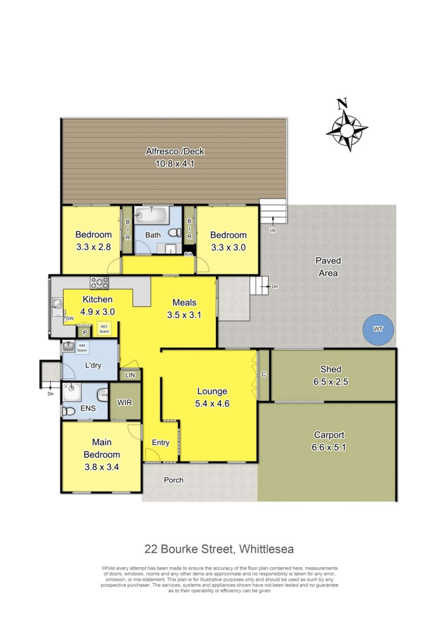 Floorplan of Homely house listing, 22 Bourke Street, Whittlesea VIC 3757