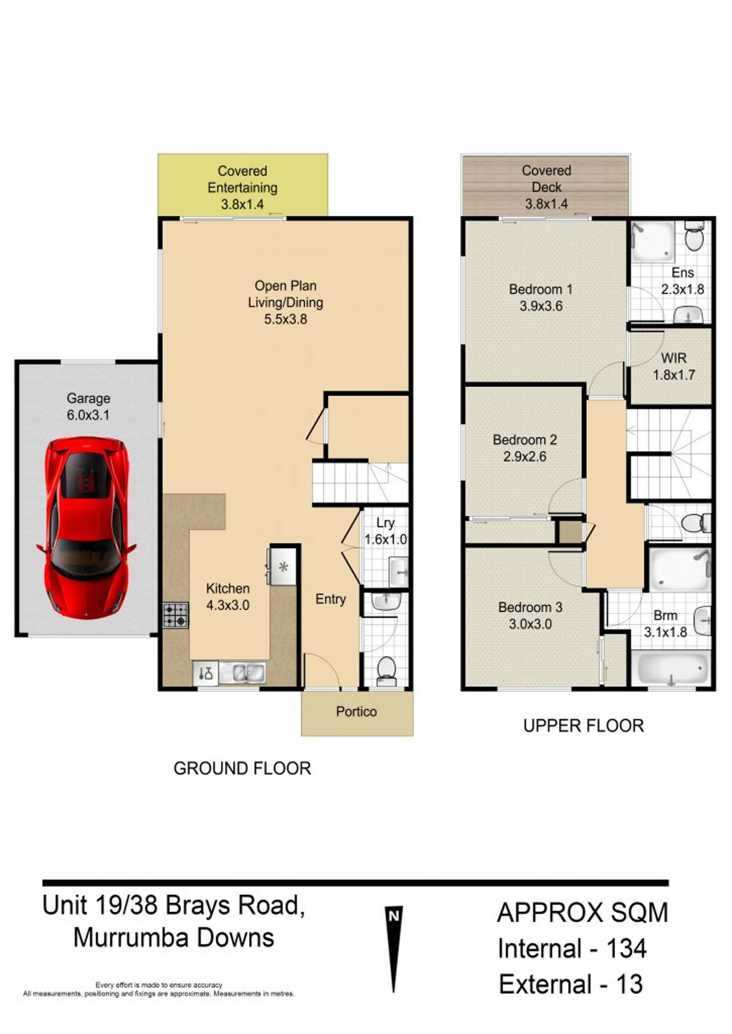 Floorplan of Homely townhouse listing, 19/38-48 Brays Rd, Murrumba Downs QLD 4503