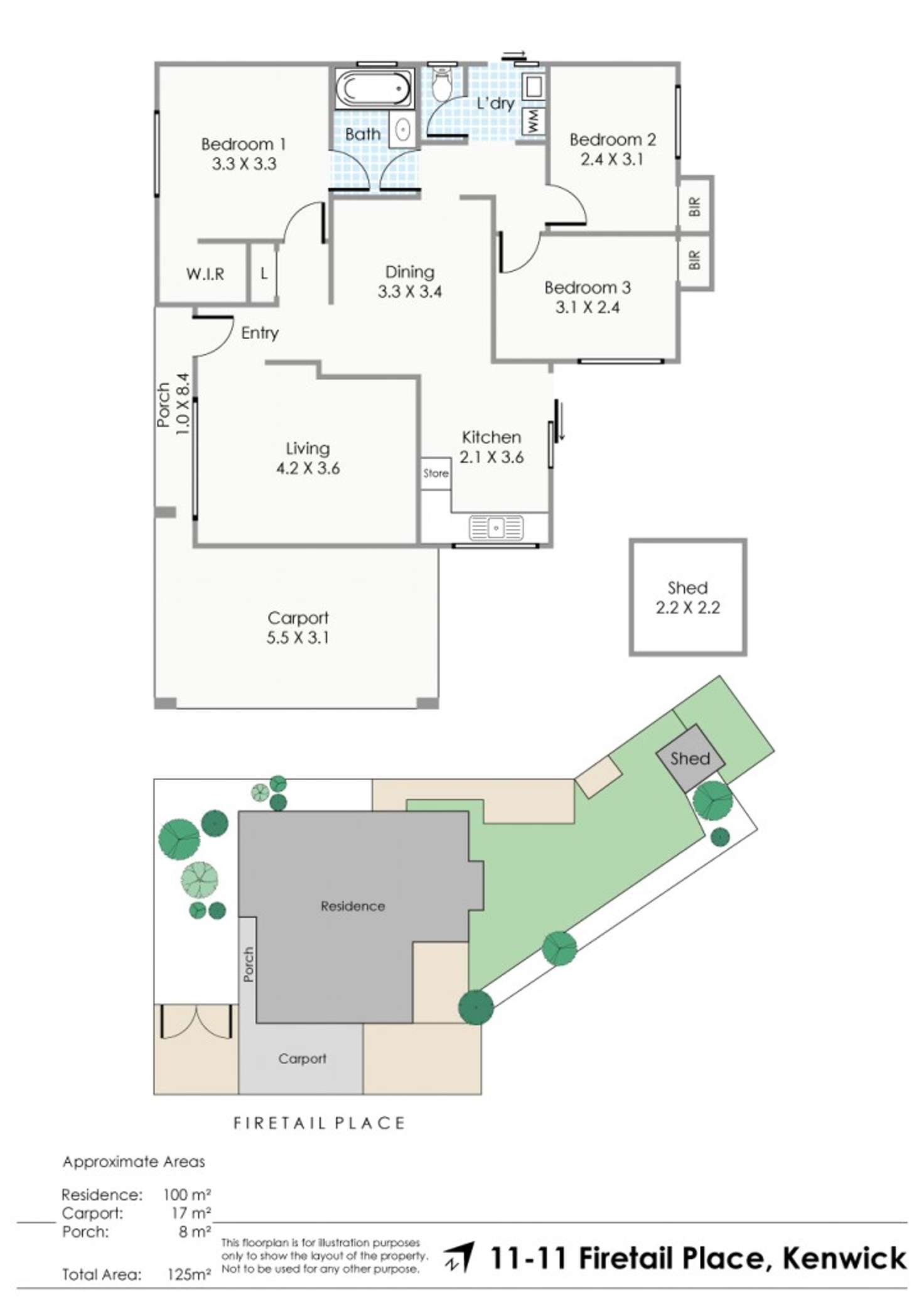 Floorplan of Homely house listing, 11/11 Firetail Place, Kenwick WA 6107