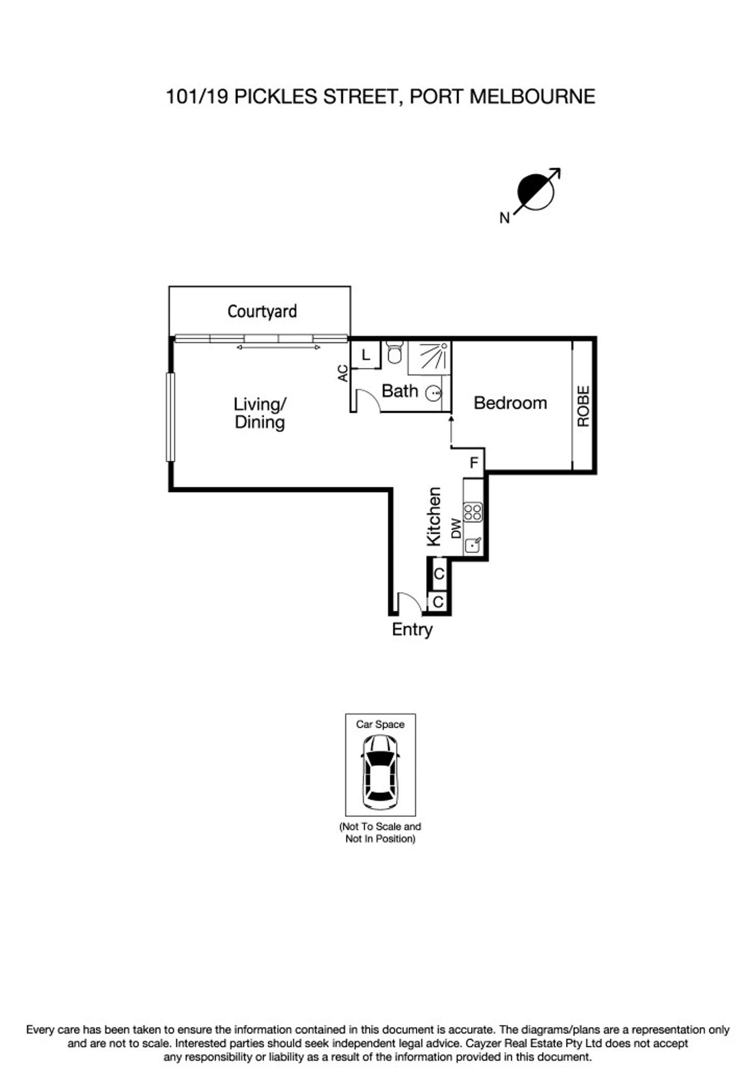 Floorplan of Homely apartment listing, 101/19 Pickles Street, Port Melbourne VIC 3207
