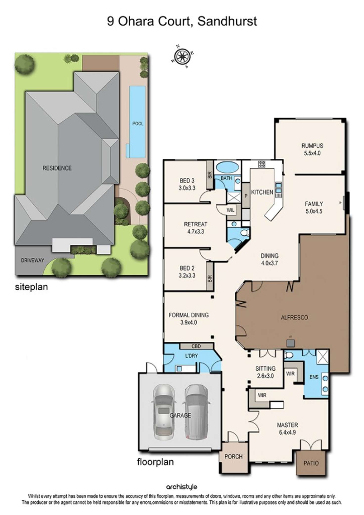 Floorplan of Homely house listing, 9 O'Hara Court, Sandhurst VIC 3977