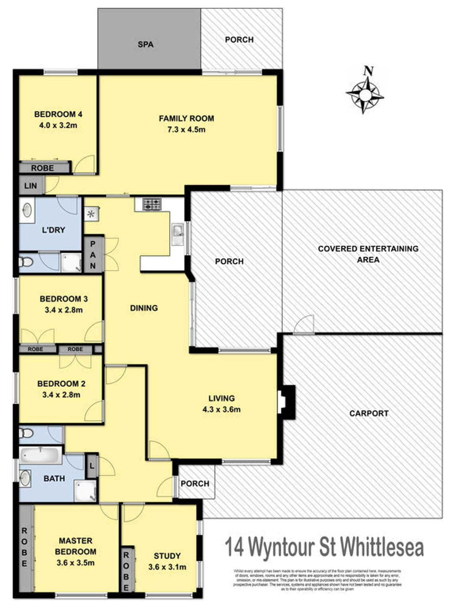 Floorplan of Homely house listing, 14 Wyntour Street, Whittlesea VIC 3757