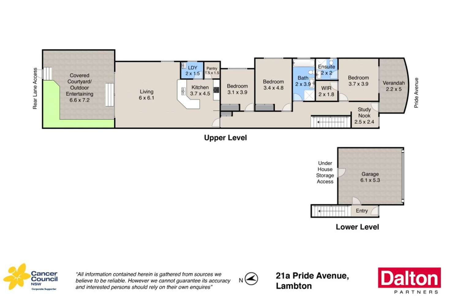 Floorplan of Homely townhouse listing, 21a Pride Avenue, Lambton NSW 2299