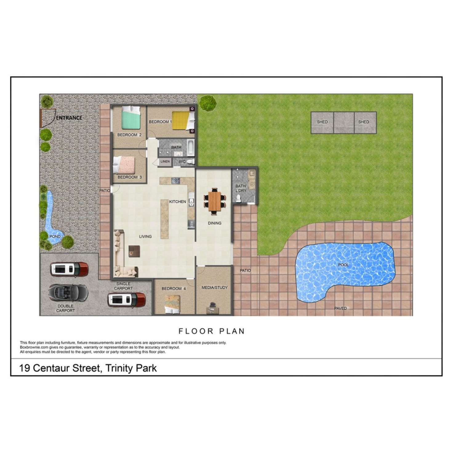 Floorplan of Homely house listing, 19 Centaur Street, Trinity Park QLD 4879