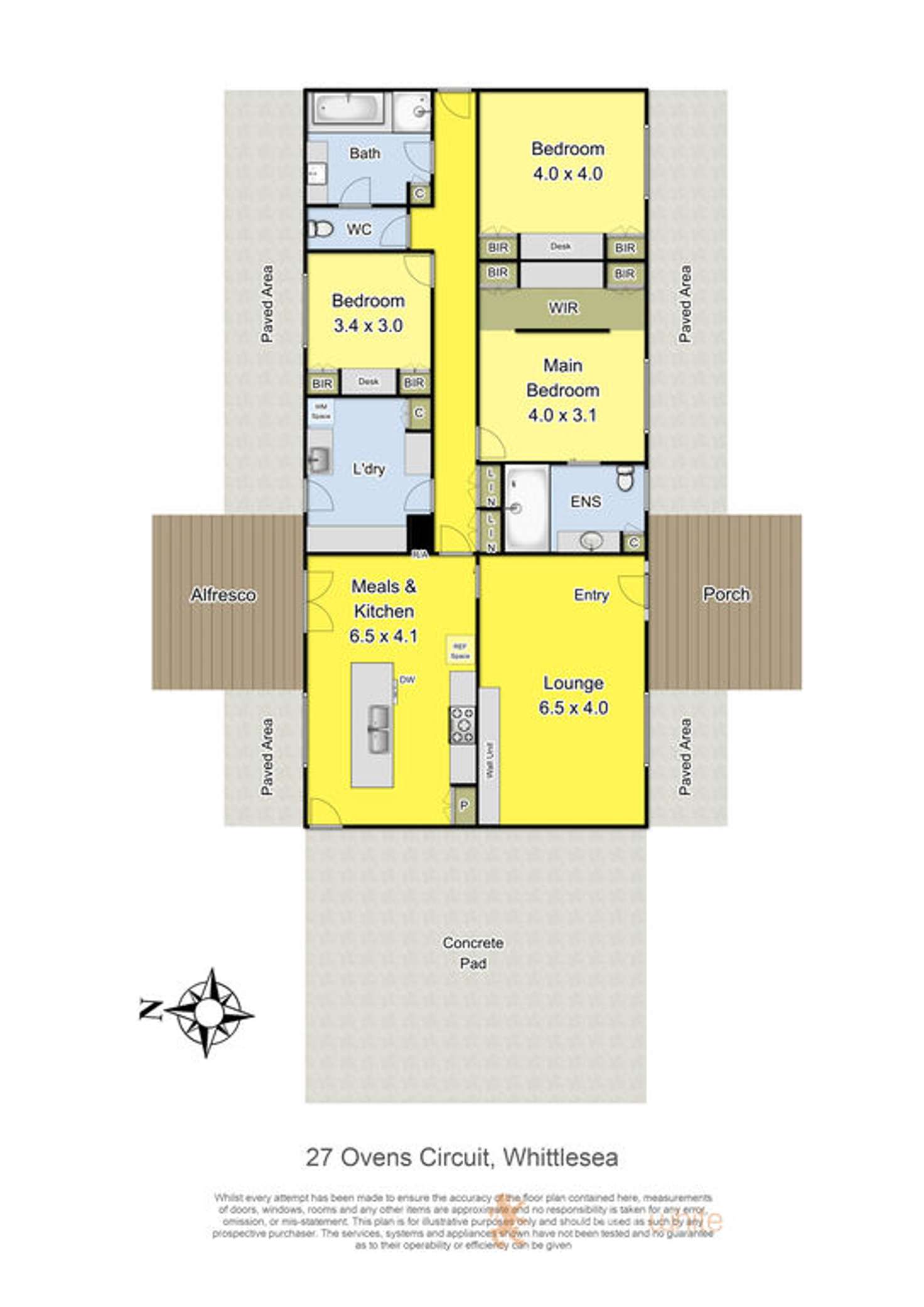 Floorplan of Homely house listing, 27 Ovens Circuit, Whittlesea VIC 3757