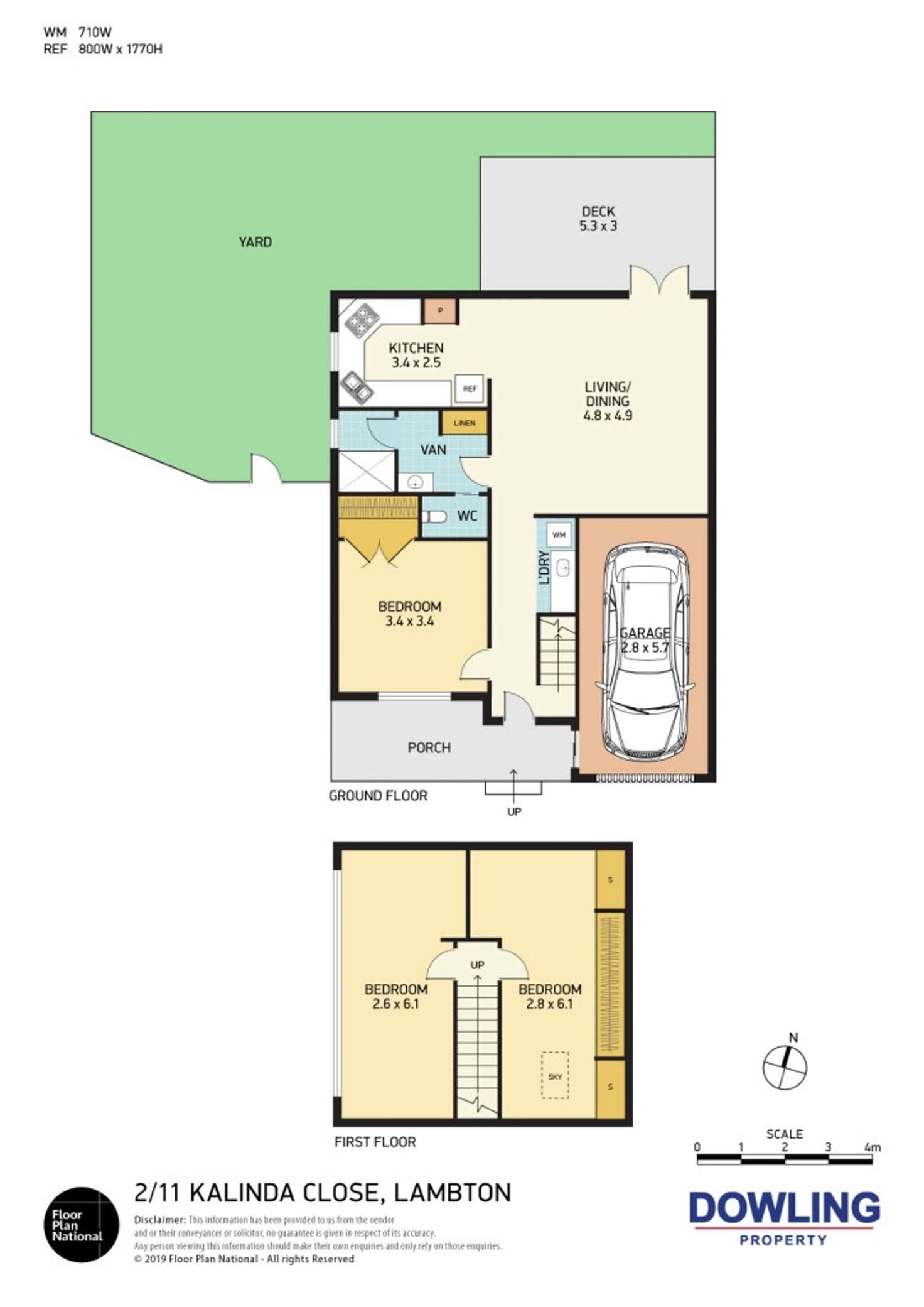 Floorplan of Homely villa listing, 2/11 Kalinda Close, Lambton NSW 2299