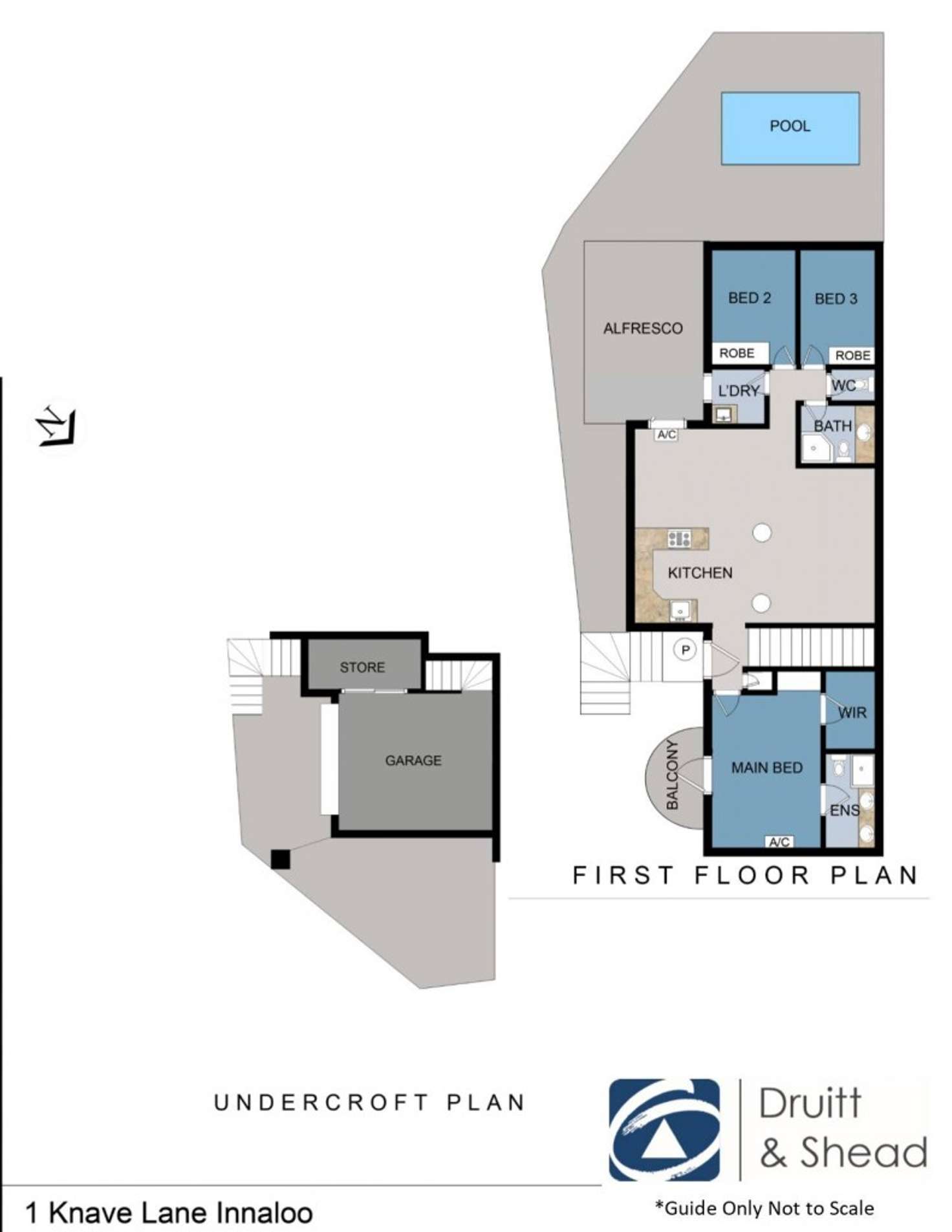 Floorplan of Homely townhouse listing, 1 Knave Lane, Innaloo WA 6018