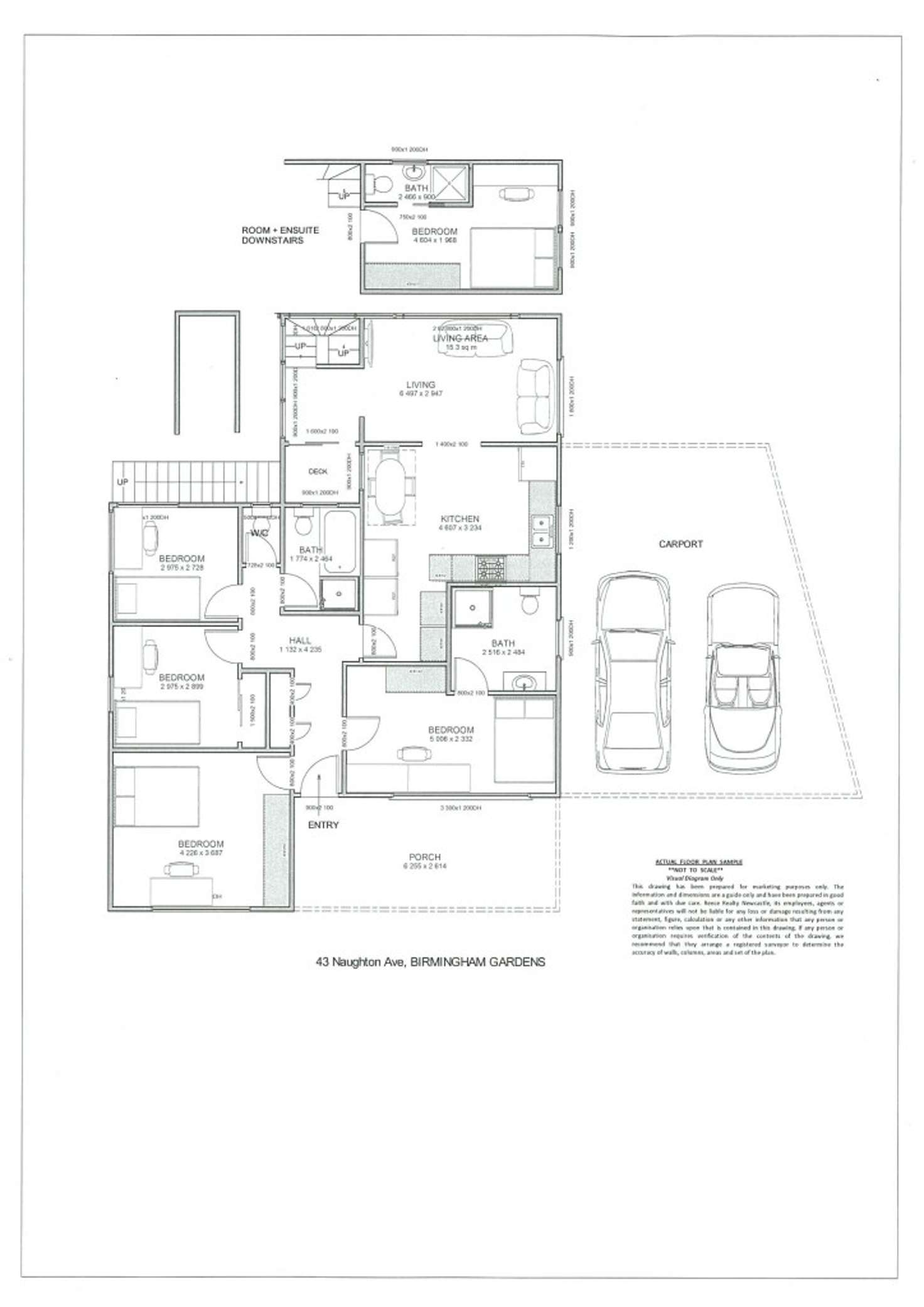 Floorplan of Homely house listing, 43 Naughton Avenue, Birmingham Gardens NSW 2287