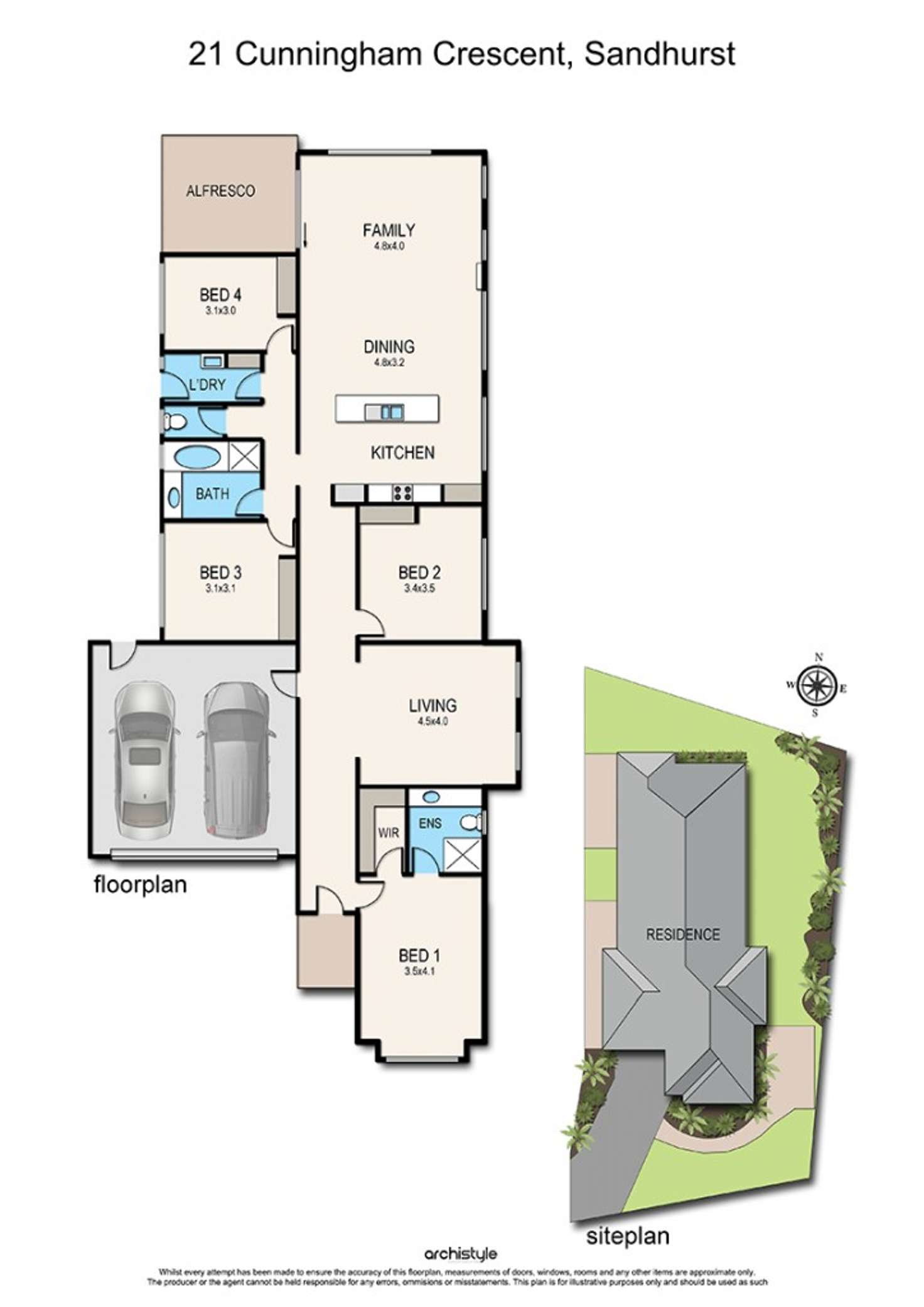 Floorplan of Homely house listing, 21 Cunningham Crescent, Sandhurst VIC 3977