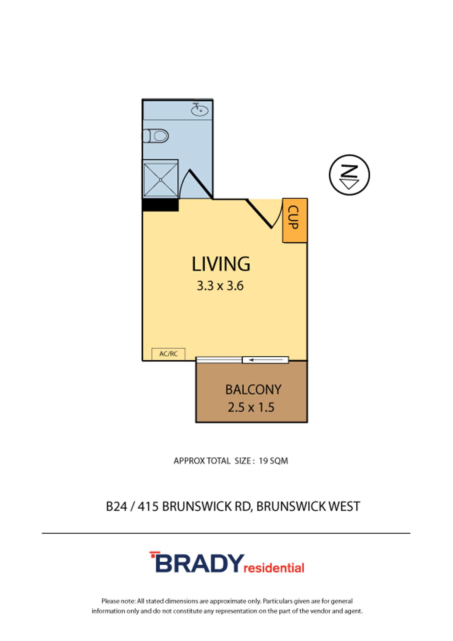 Floorplan of Homely apartment listing, B24/415 Brunswick Road, Brunswick West VIC 3055