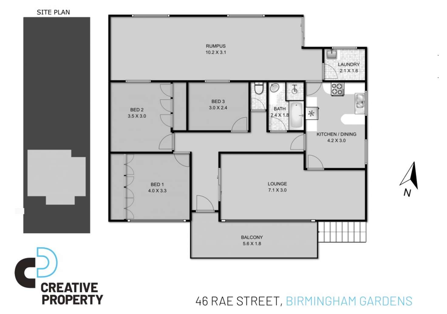 Floorplan of Homely house listing, 46 Rae Street, Birmingham Gardens NSW 2287