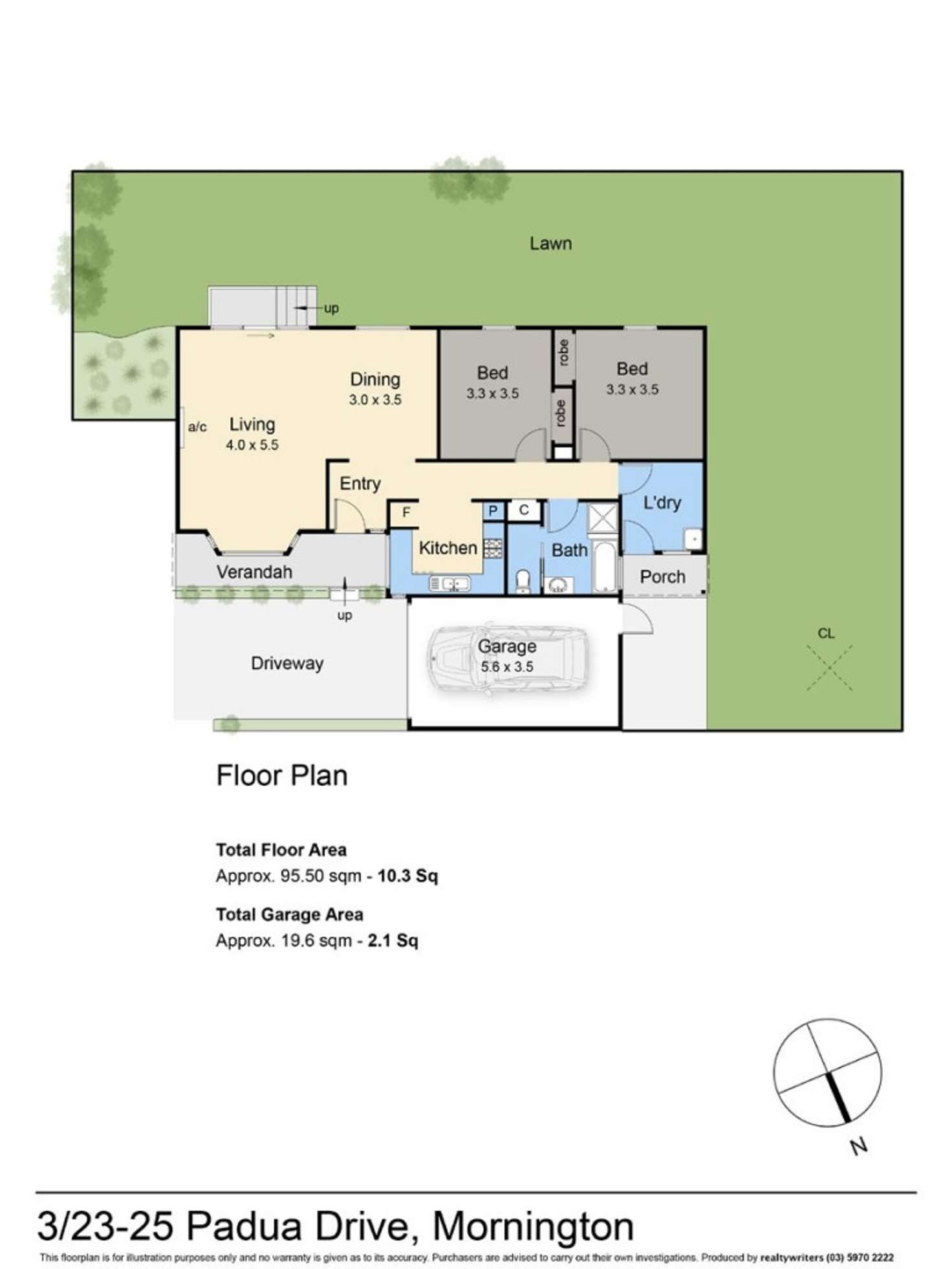 Floorplan of Homely house listing, 3/23-25 Padua Drive, Mornington VIC 3931