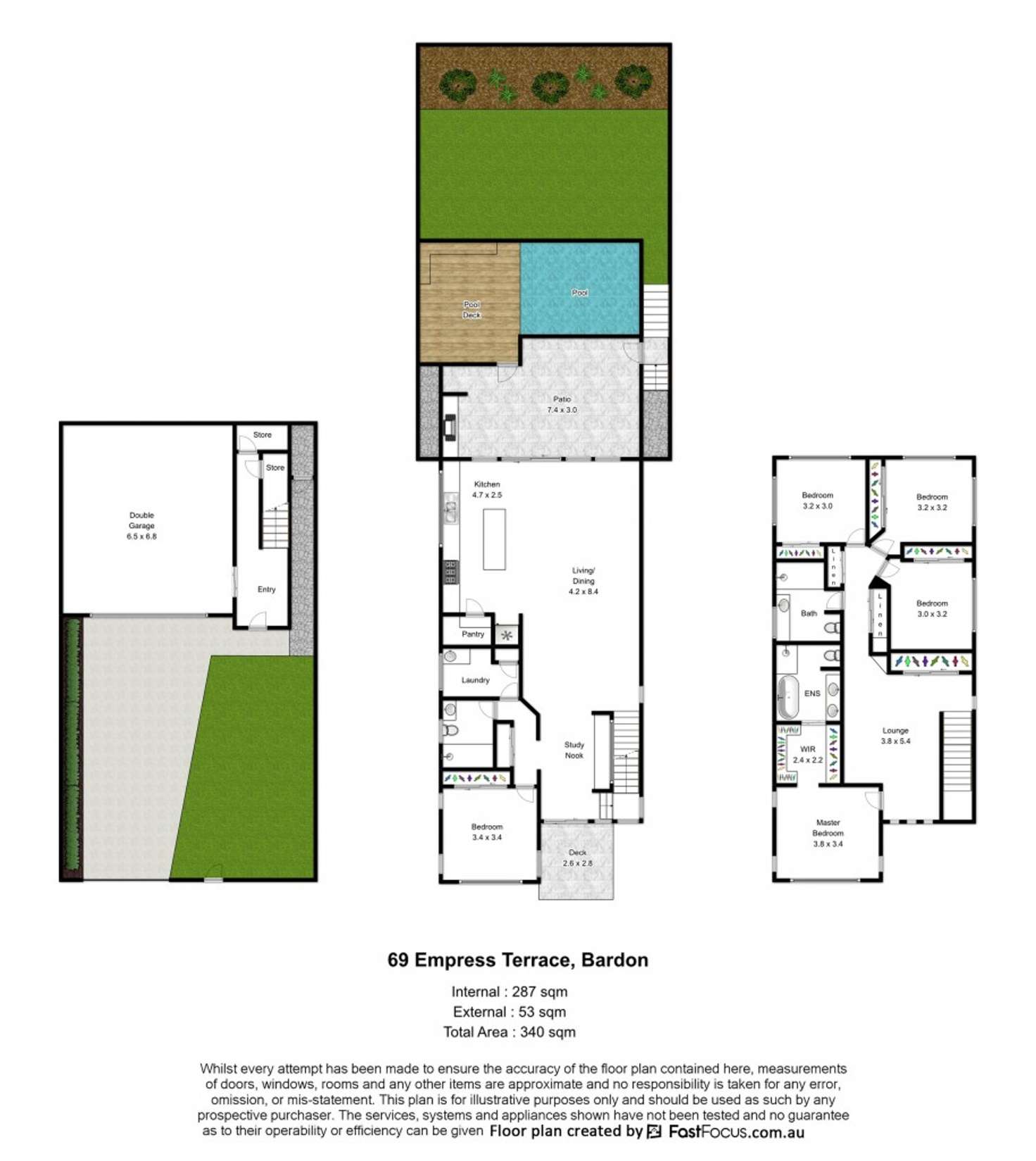 Floorplan of Homely house listing, 69 Empress Terrace, Bardon QLD 4065