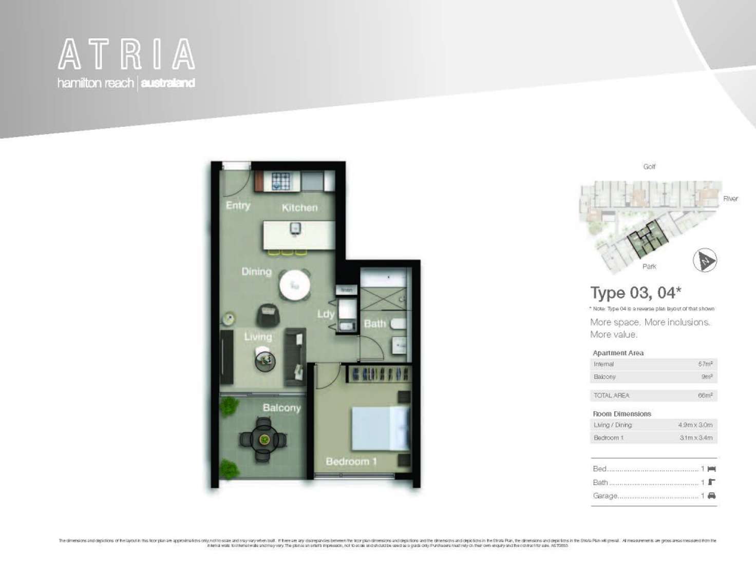 Floorplan of Homely apartment listing, 4304/18 Parkside Circuit, Hamilton QLD 4007