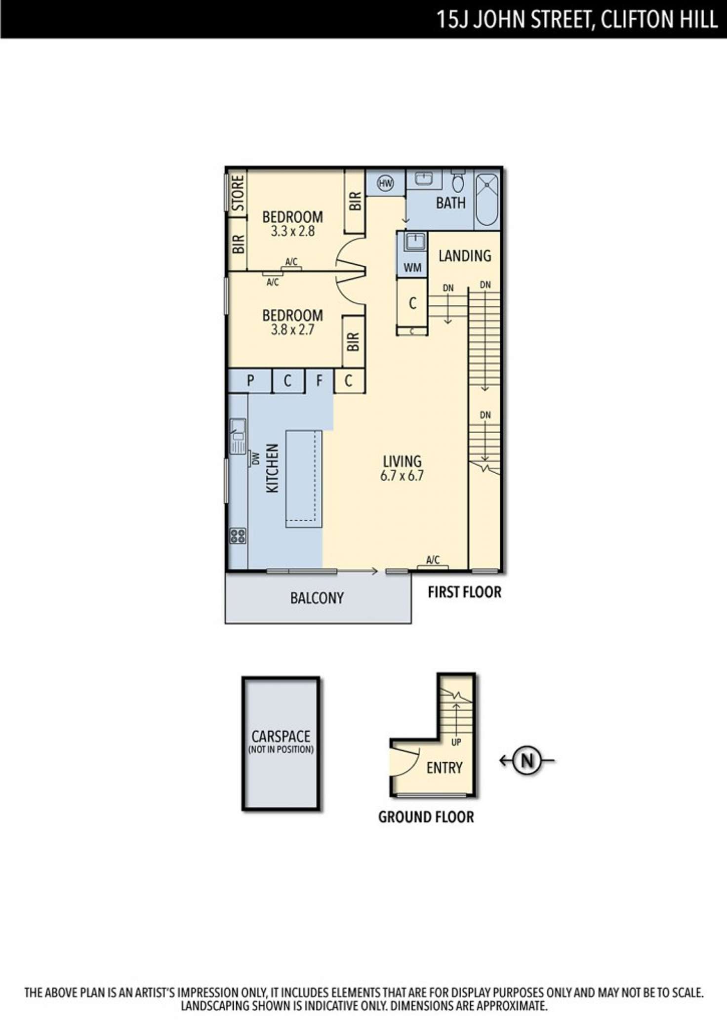 Floorplan of Homely apartment listing, 15J John Street, Clifton Hill VIC 3068